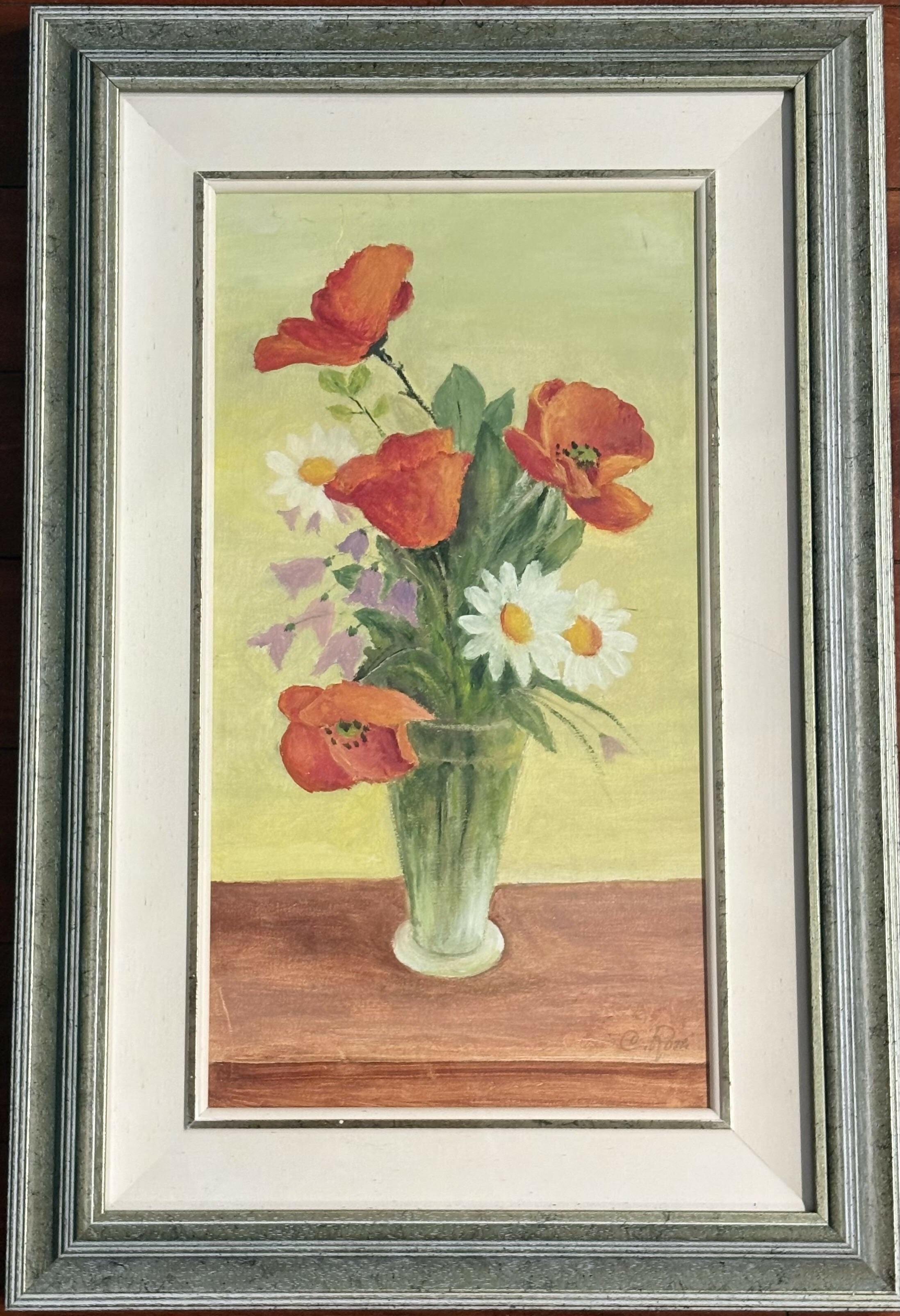 Carla Rossi - Vase of Poppies and Daisies
