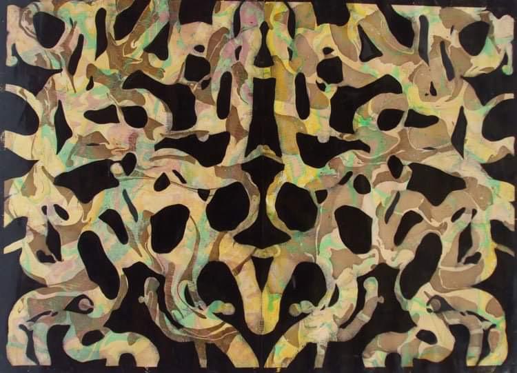 Grande studio decorativo di Ugo Zovetti, matita e acquerello su carta lucida