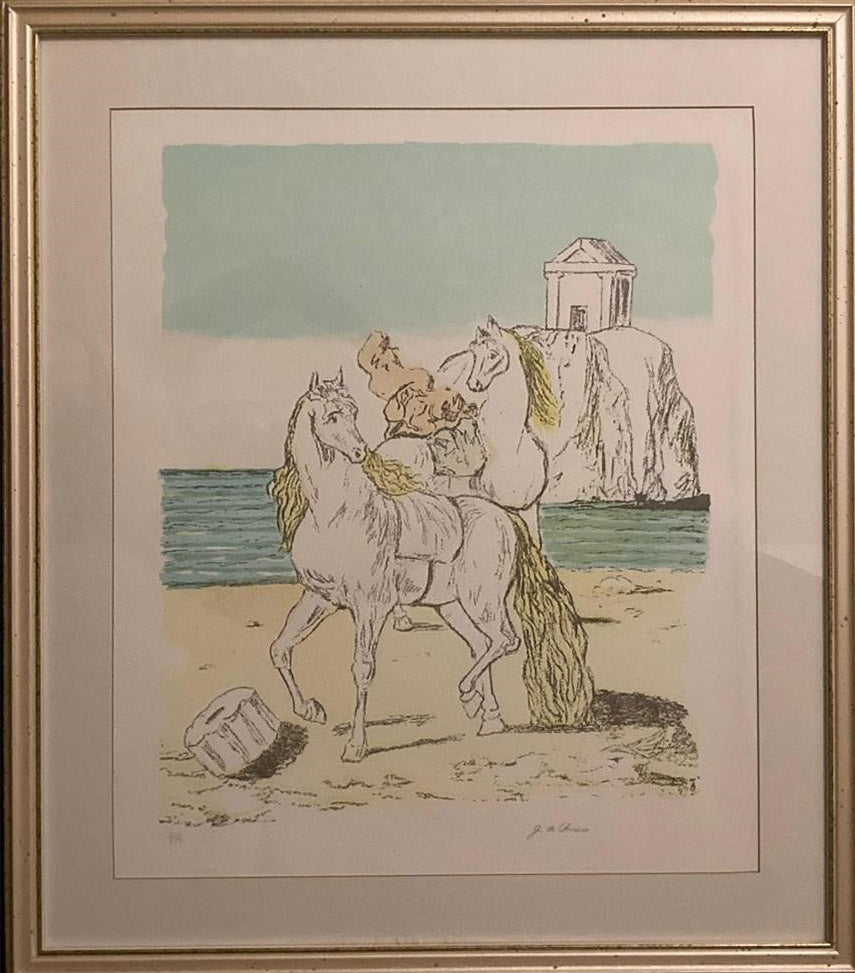 G. De Chirico - Caballos en el templo