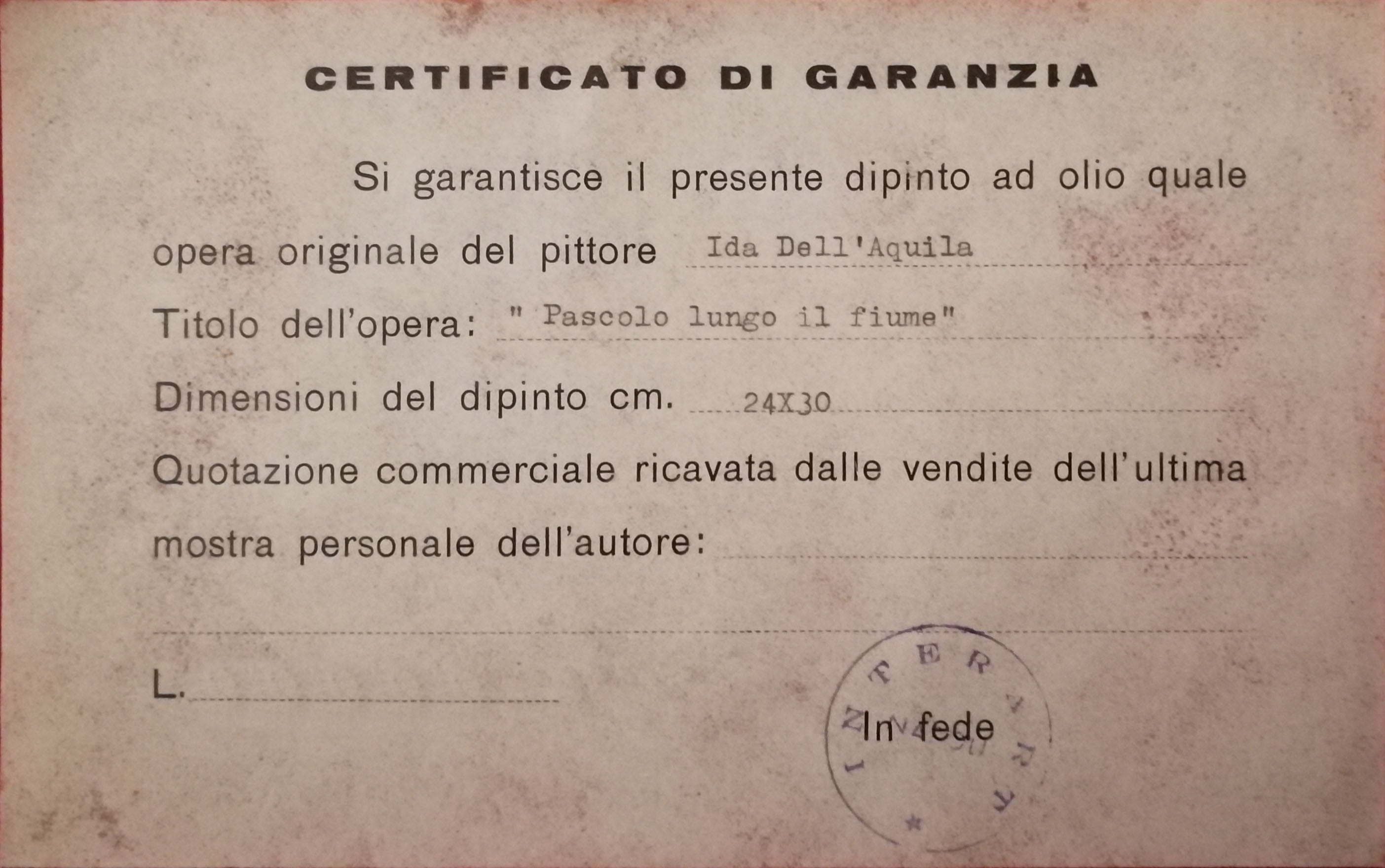 Ida Dell'Aquila - Pascolo lungo il fiume
