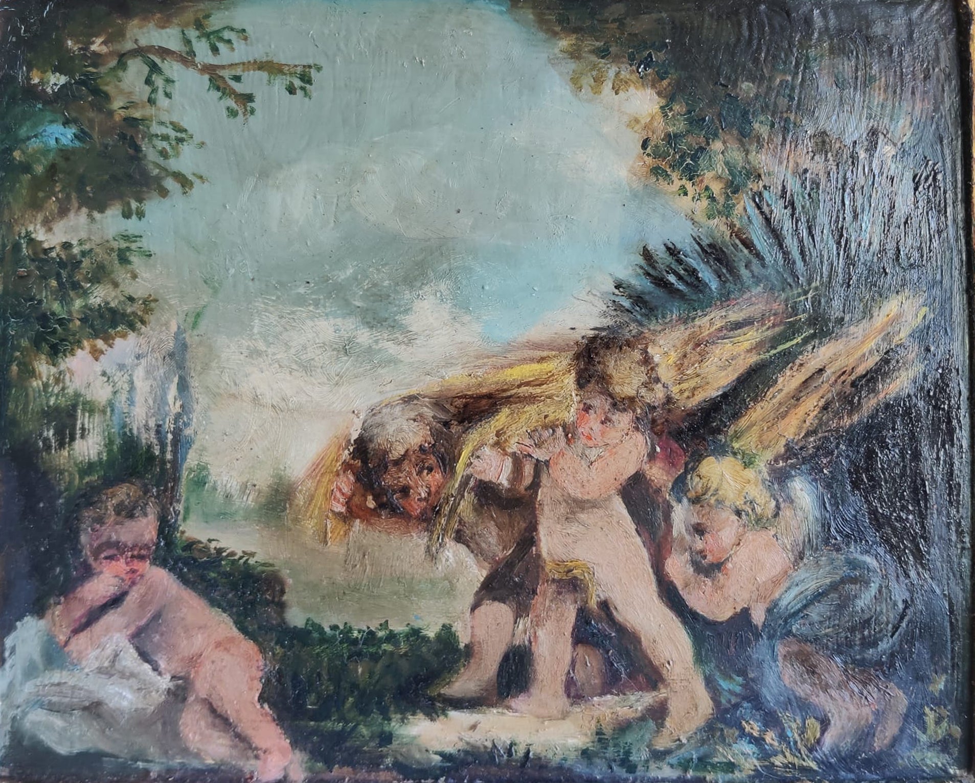 Anonimo - Putti (coppia di dipinti)