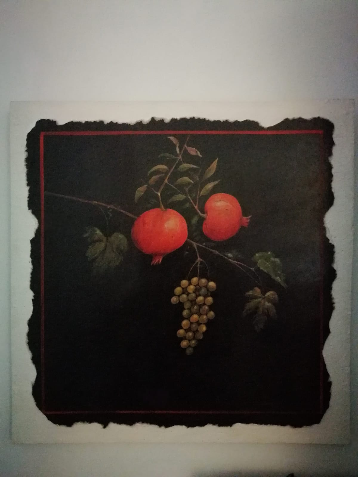 Pomegranates and grapes