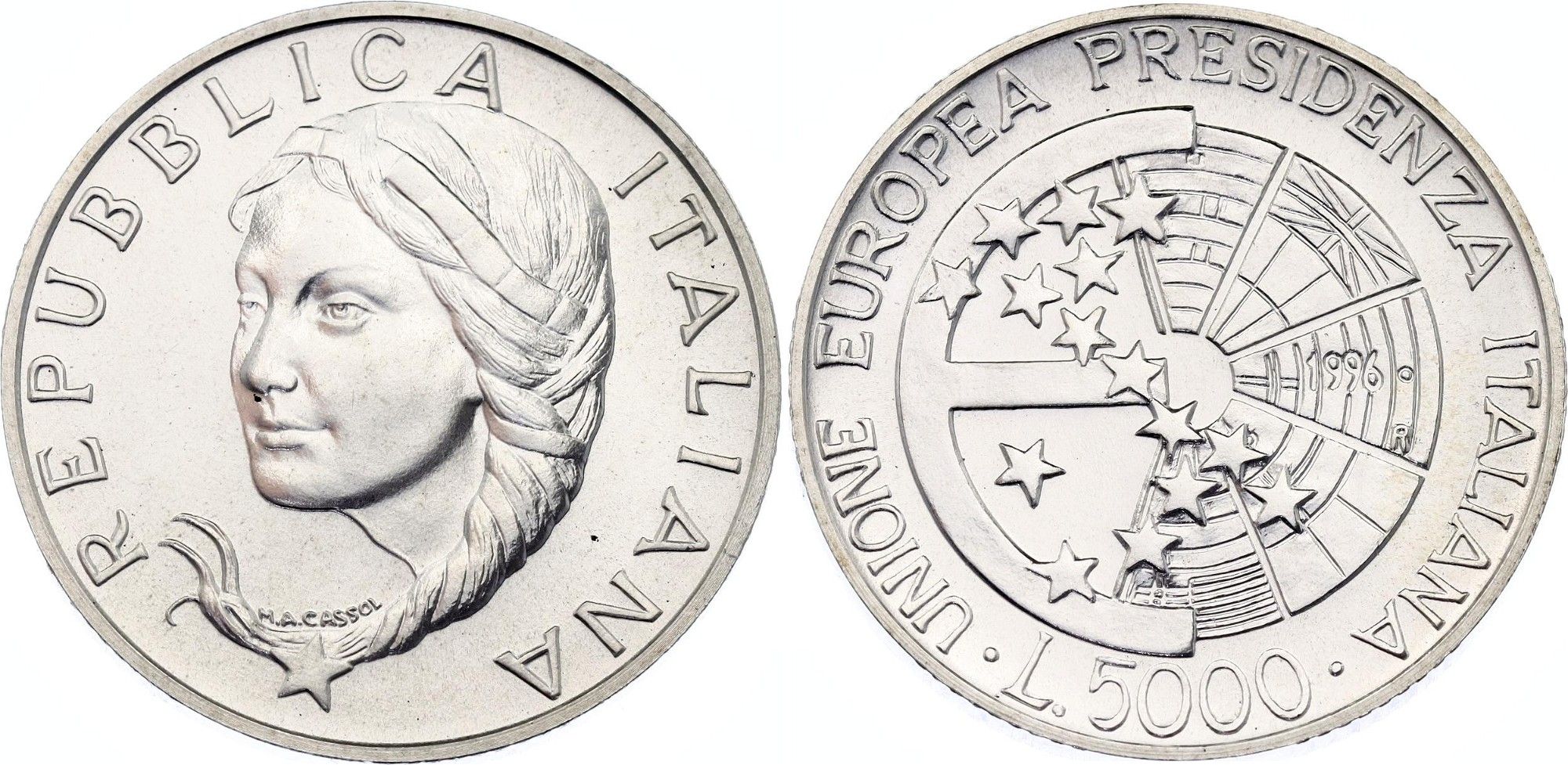 Moneda conmemorativa de la Presidencia italiana de la UE - Istituto Poligrafico Zecca dello Stato