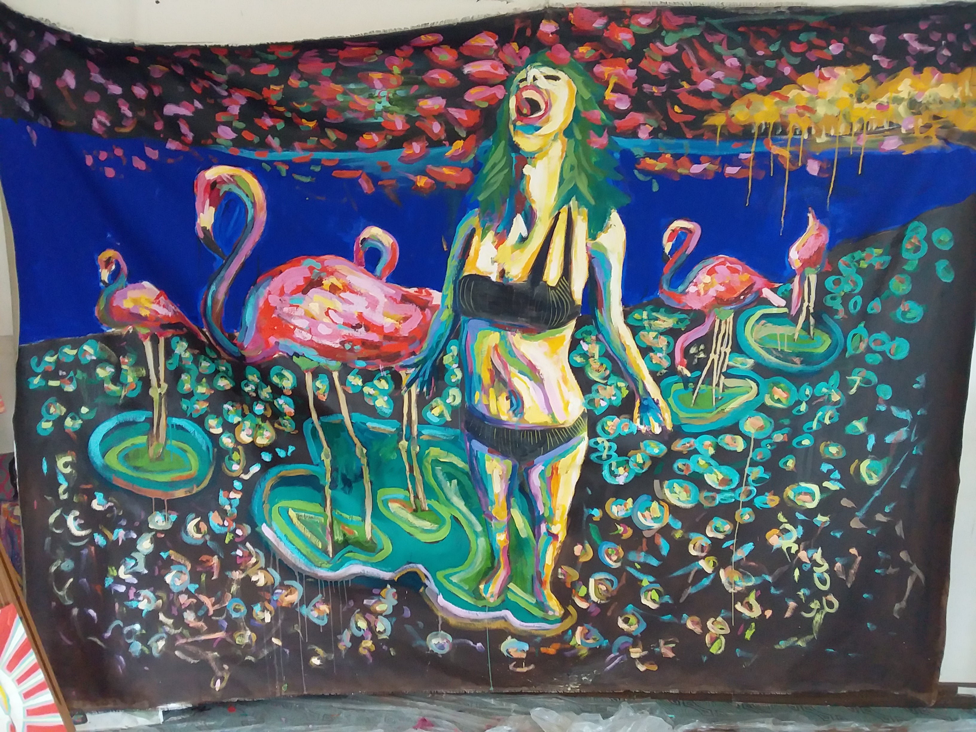 6 FLAMINGOES