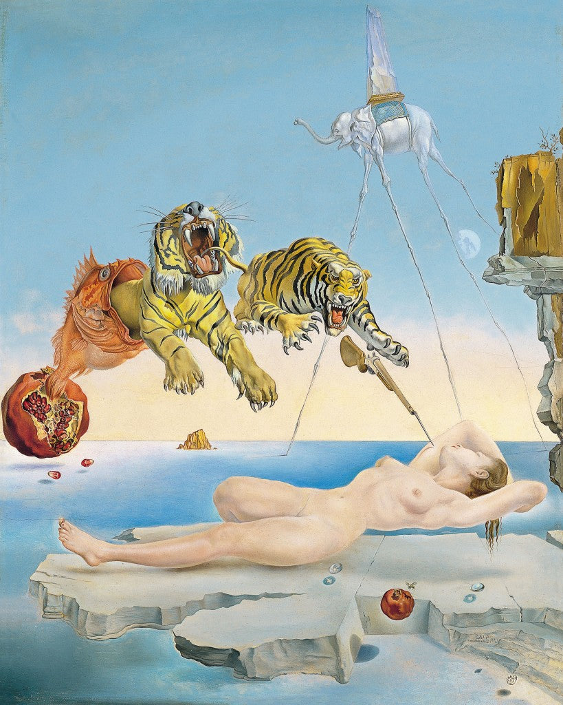 Salvador Dalí - Sueño provocado por el vuelo de una abeja alrededor de una granada un momento antes de despertar