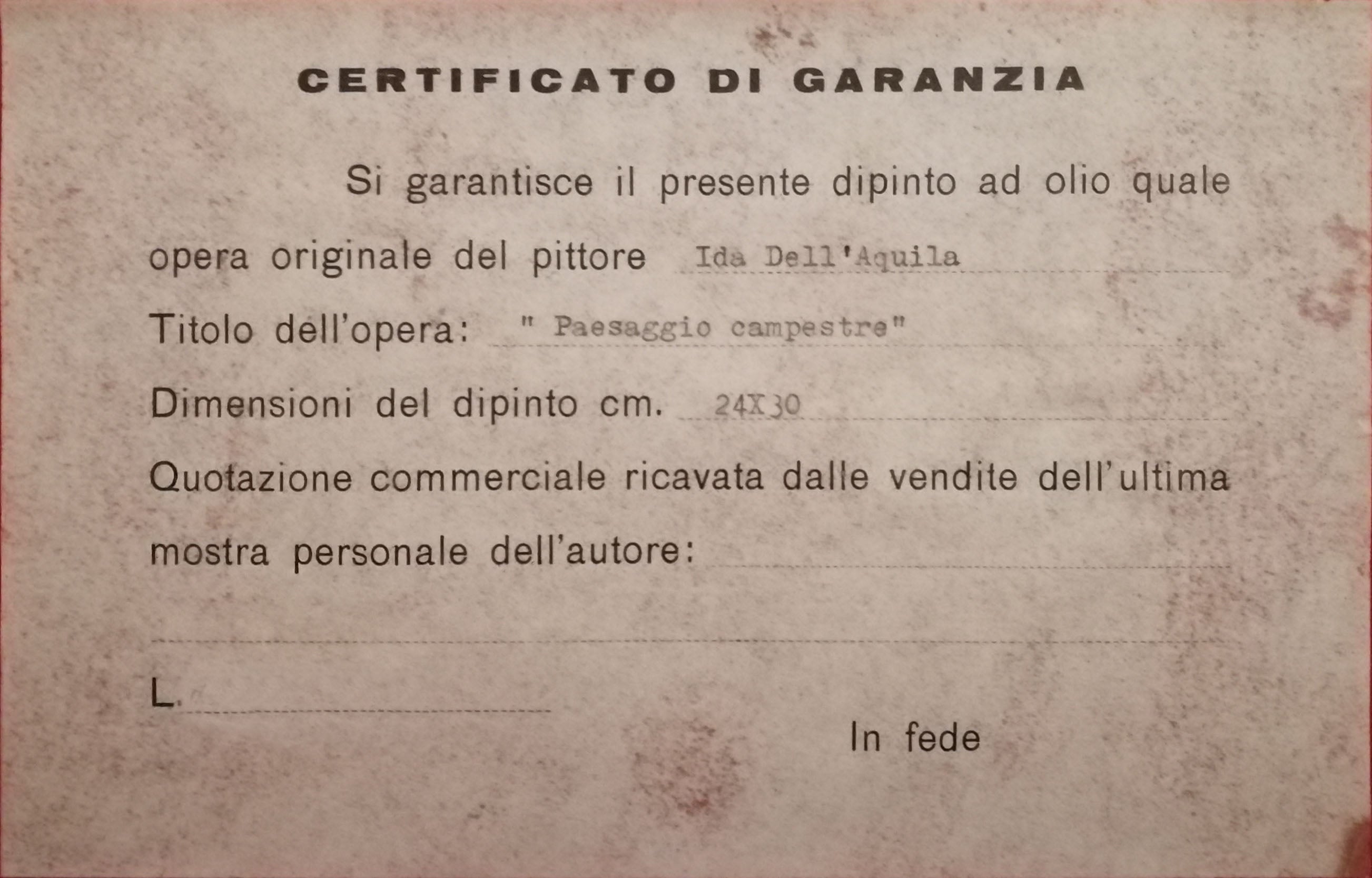 Ida Dell'Aquila - Paesaggio campestre
