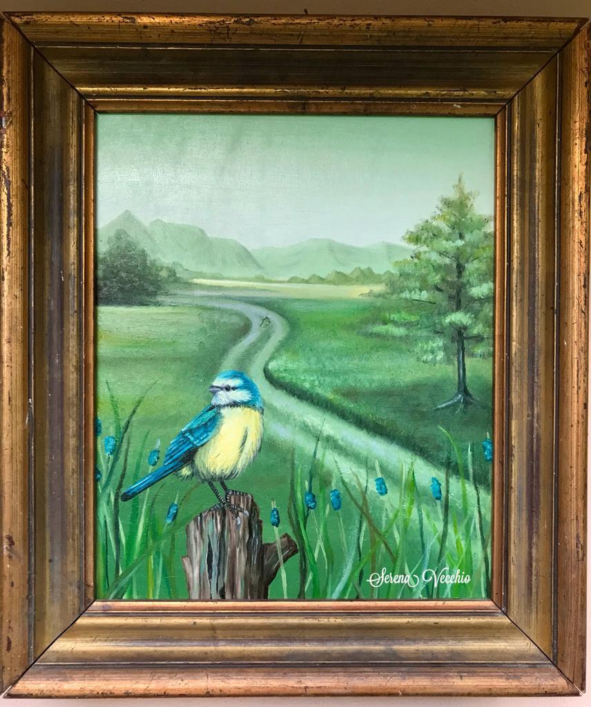 Landscape with little bird