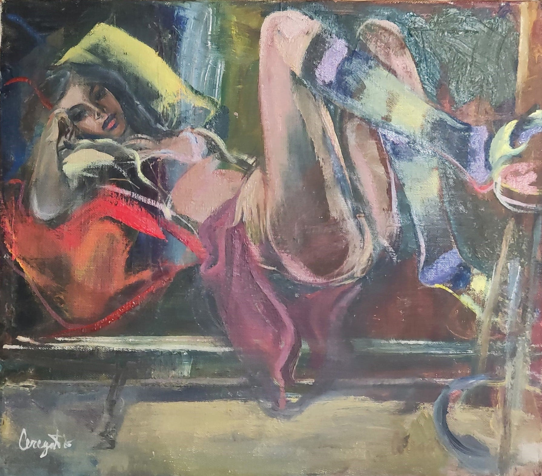 Lorenzo Ceregato - Donna sdraiata