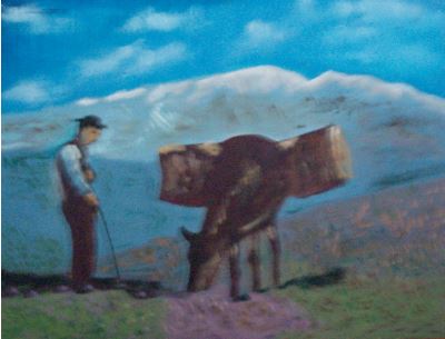Pietro De Orlando - Farmer with Mule