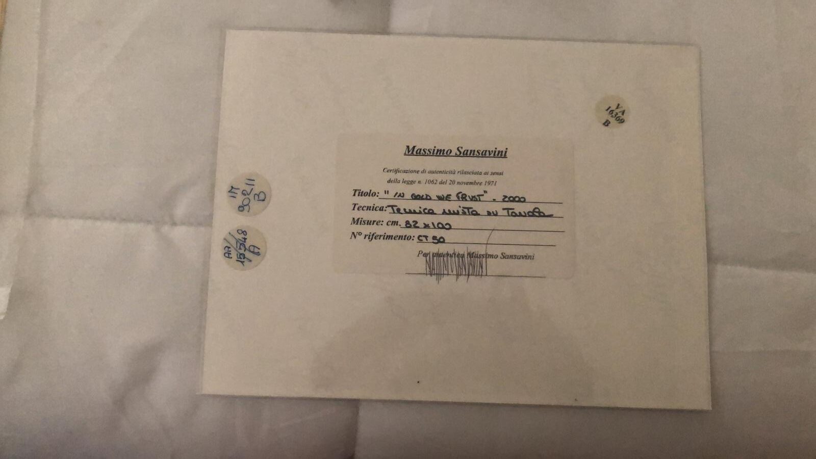 Massimo Sansavini - En el oro confiamos