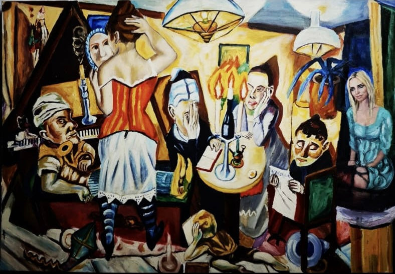 Chiara Ferragni en el retrato familiar de Max Beckmann