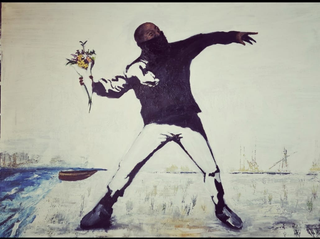 Lanzador de flores negras