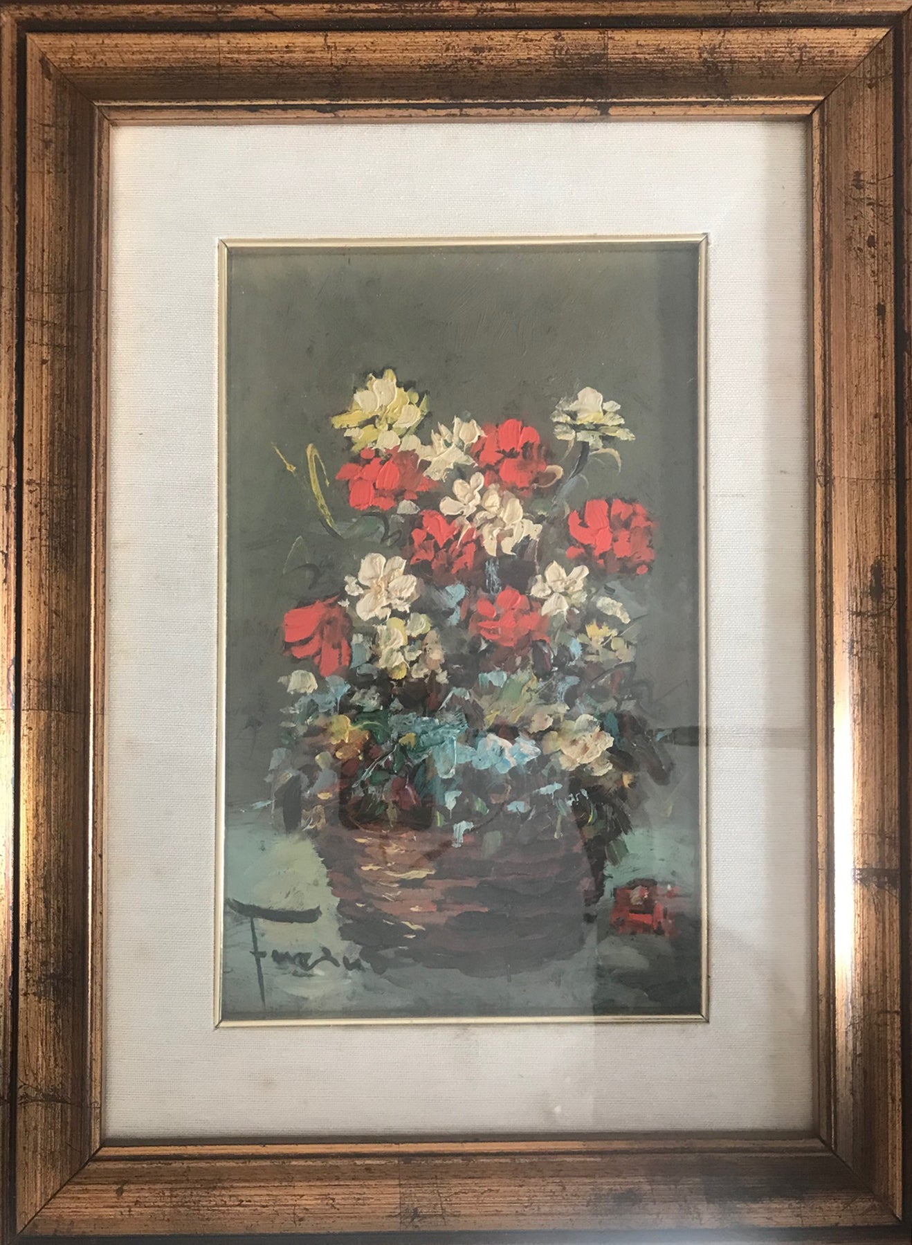 Michelangelo Furino - 2 Obras Flores y Pescadores