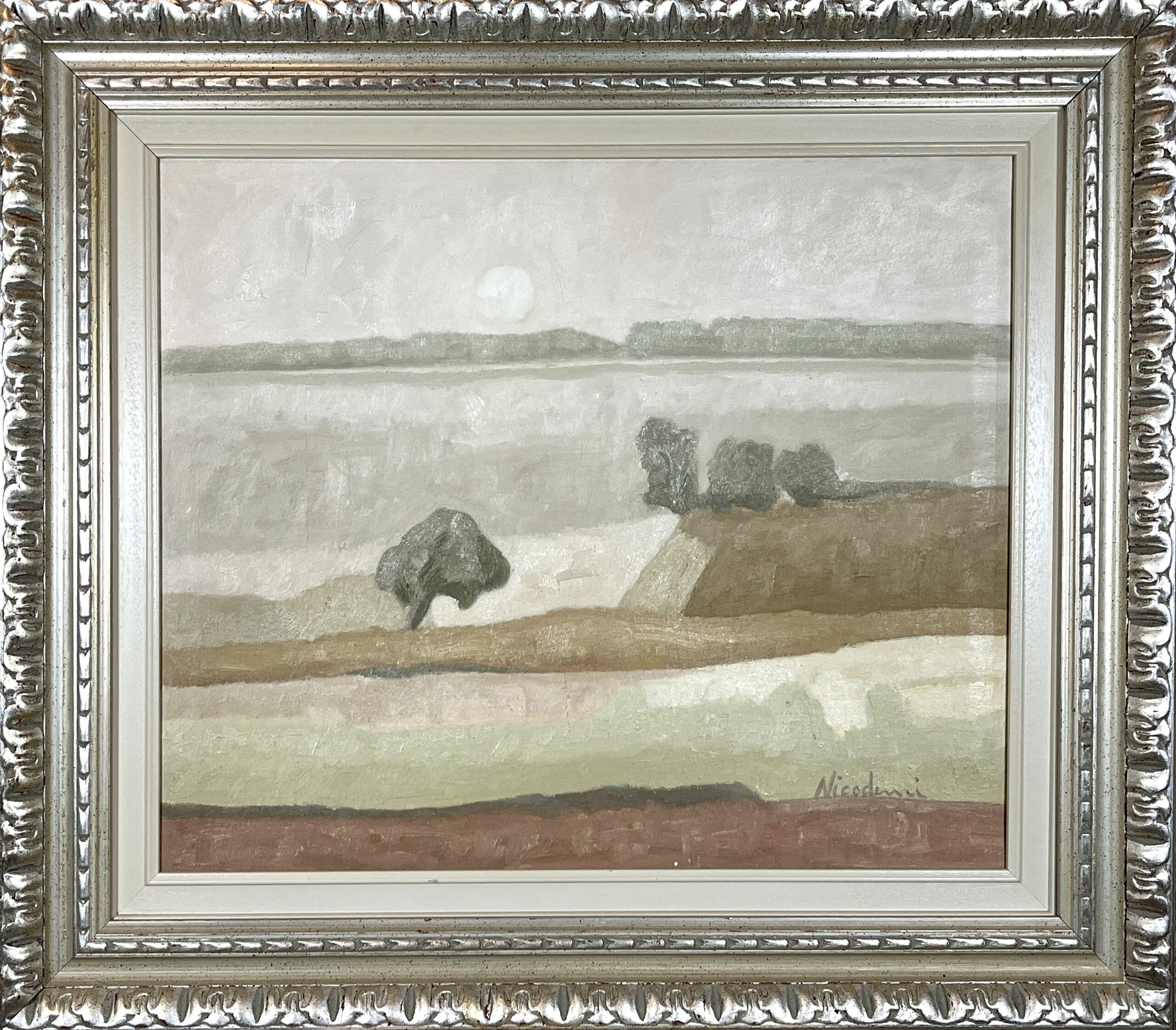Rolando Nicodemi - Paisaje de llanura aluvial en el río