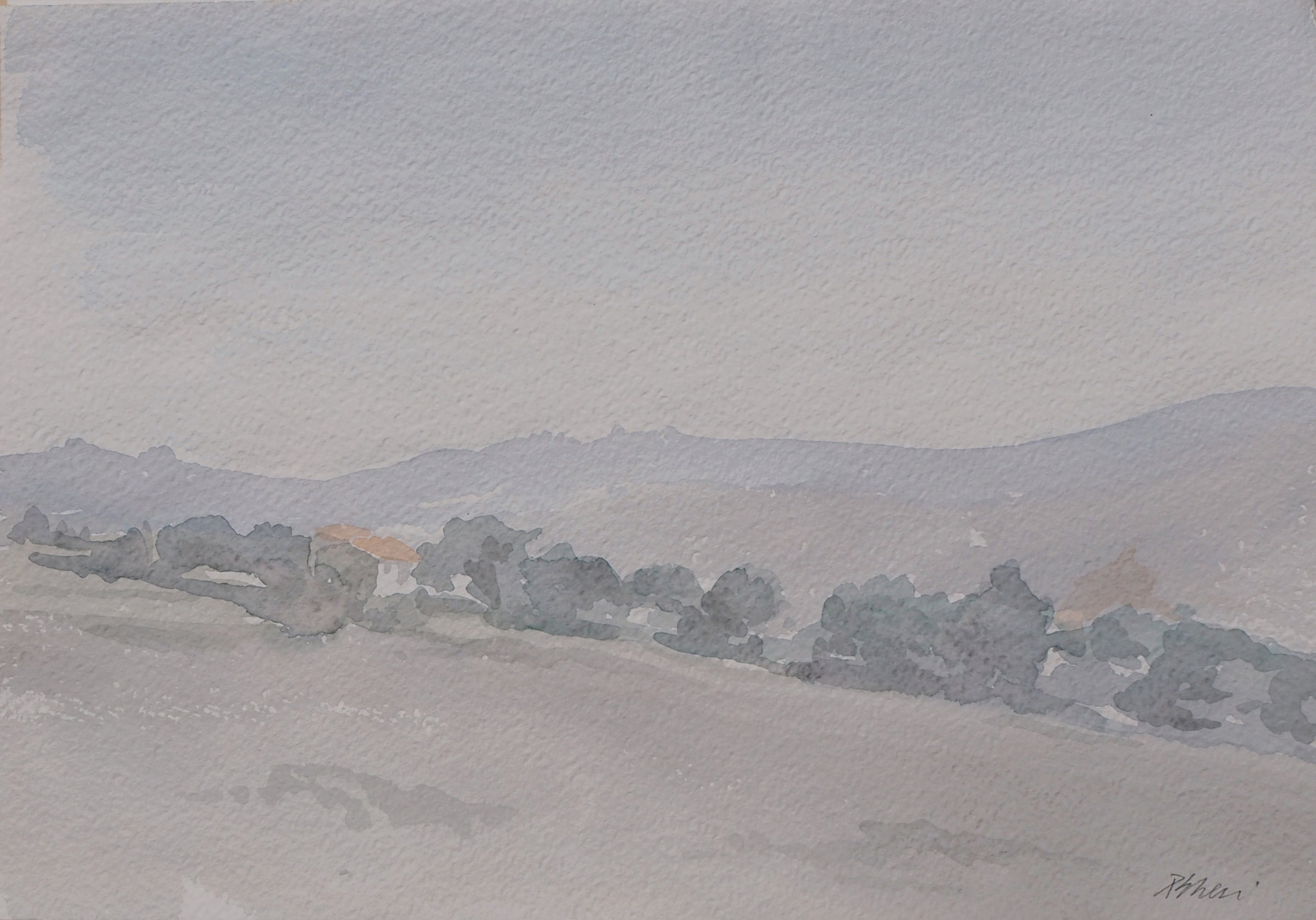Paolo Gheri - Paisaje en Crete Senesi
