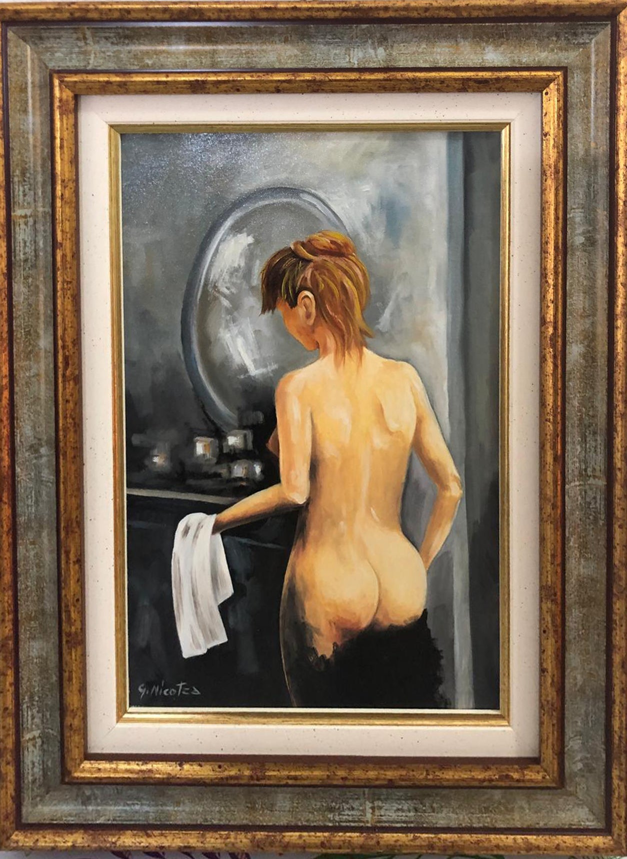 Giuseppe Nicotra - En el baño