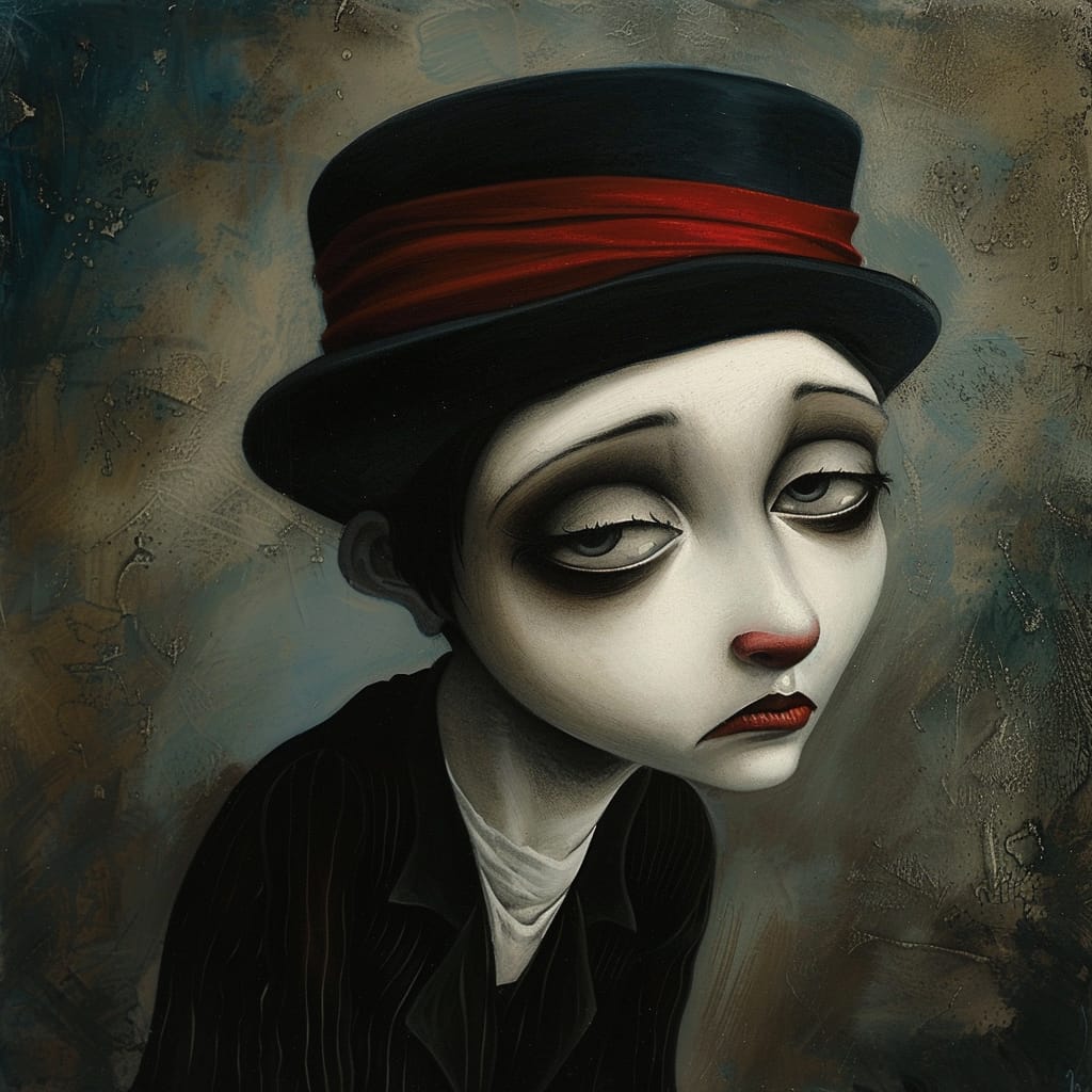 Behind the painted face