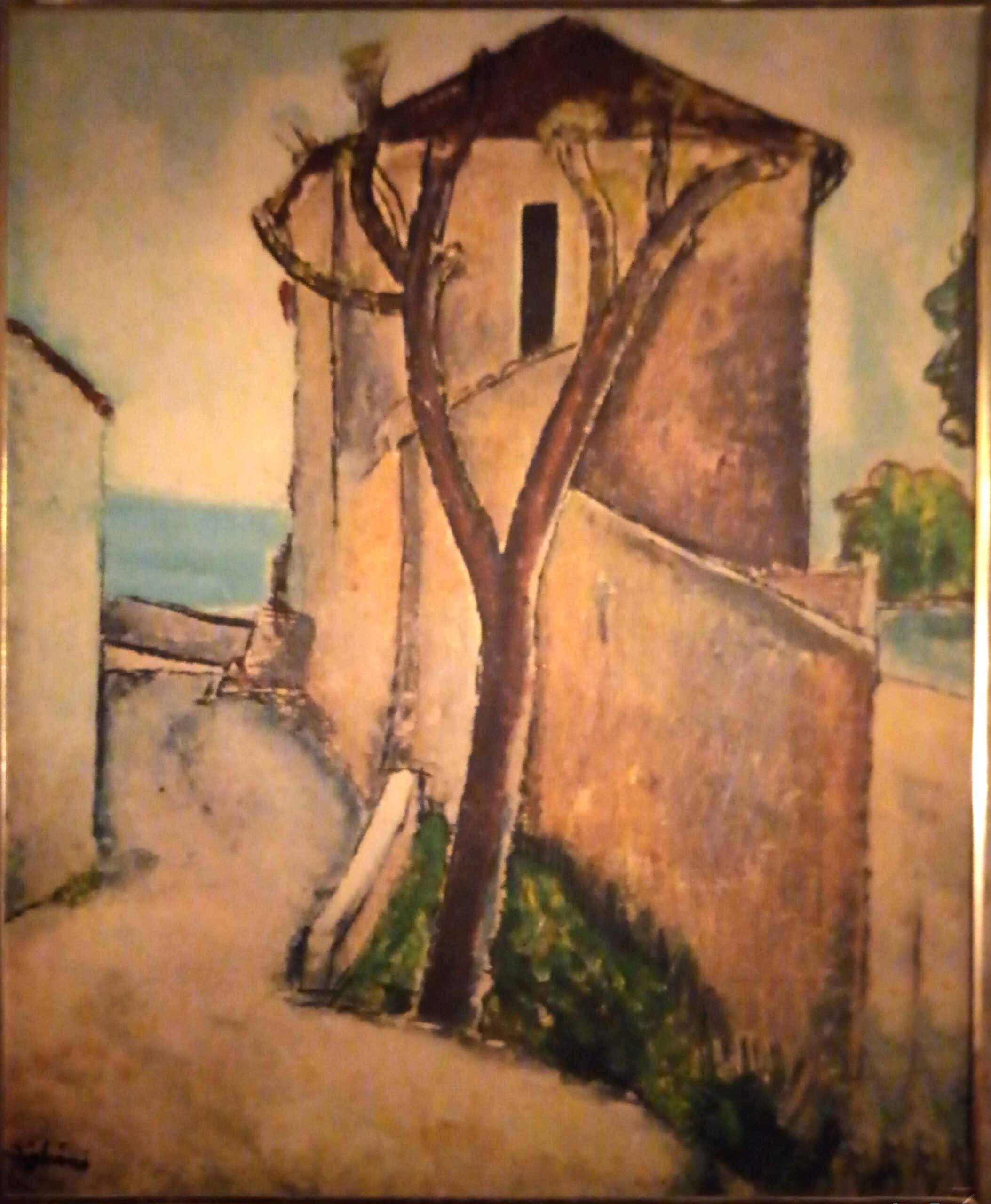 Unknown Artist - Farmhouse by the Sea