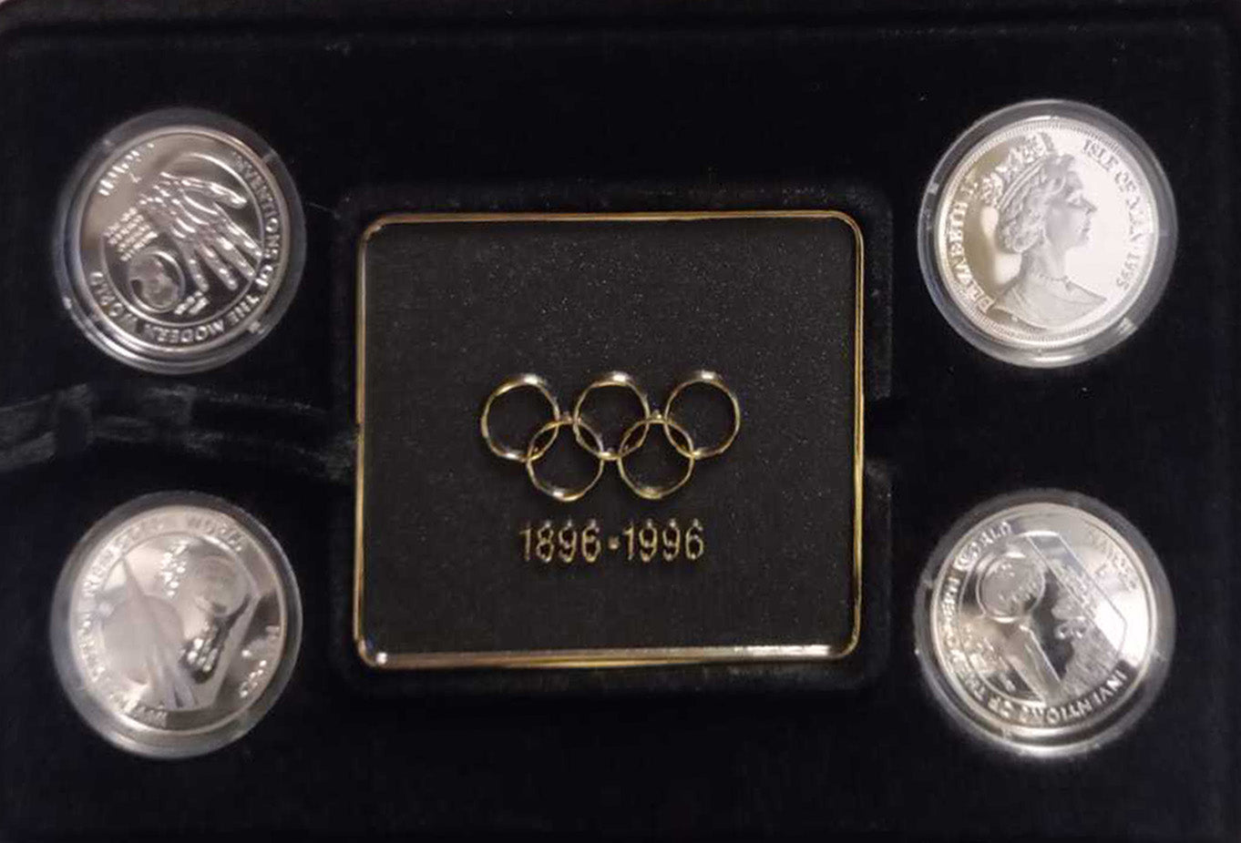 Monedas de plata brillante sin circular de 10 piezas acuñadas para celebrar los Juegos Olímpicos de Atlanta de 1996