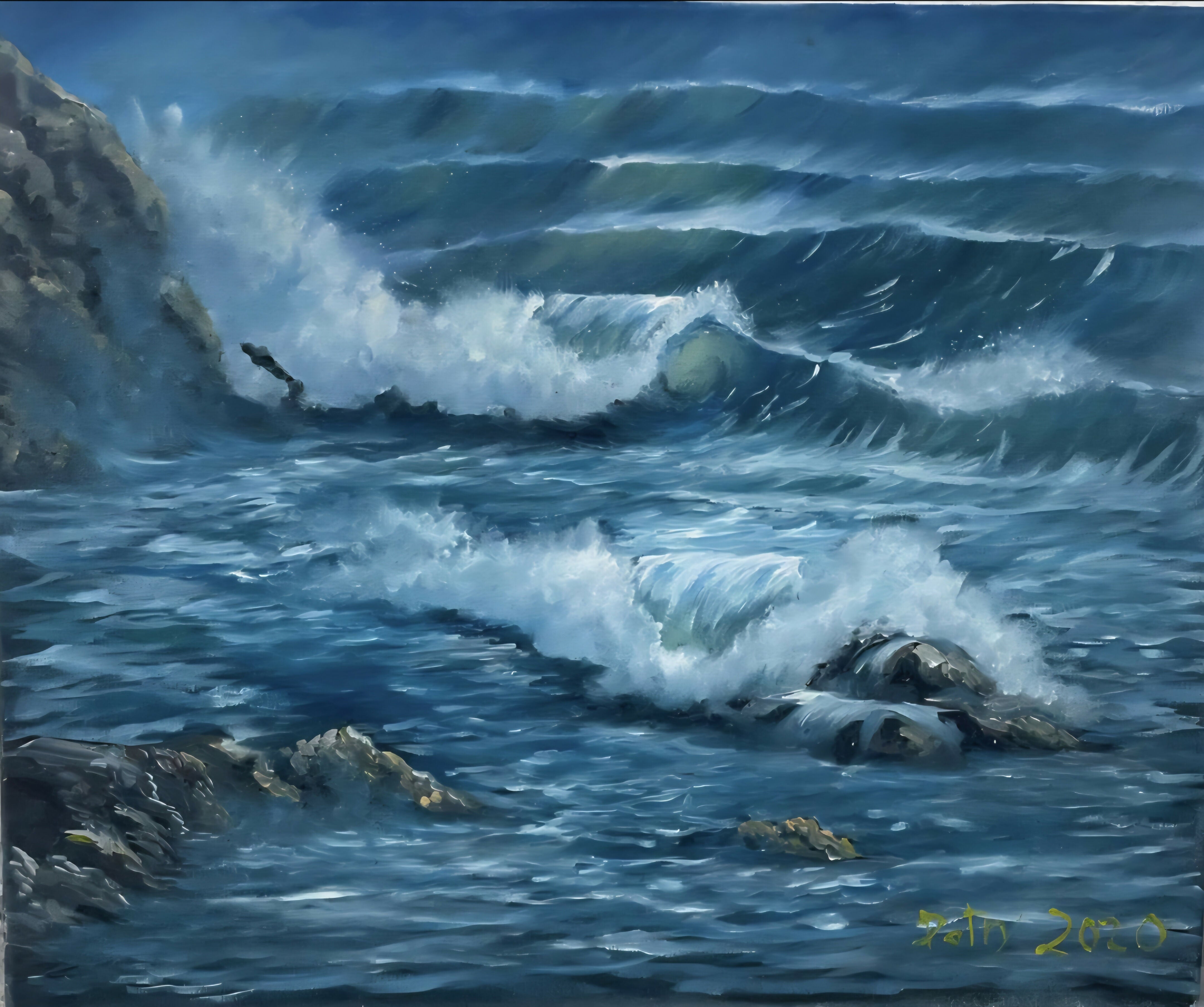 Stormy sea