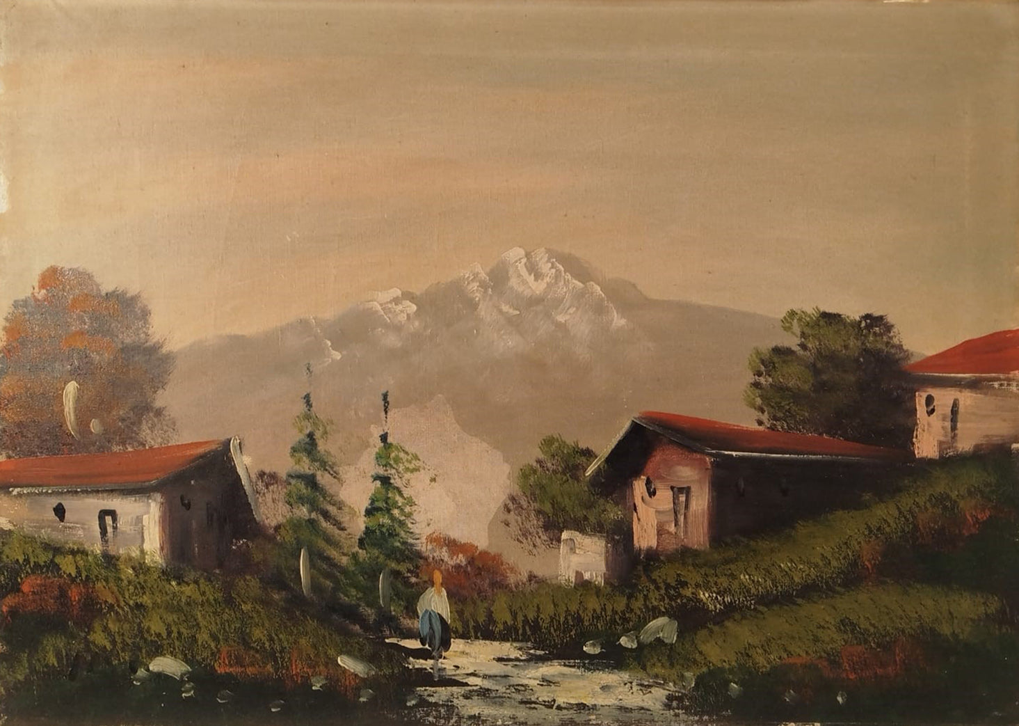 Autor desconocido - Sin título (Paisaje de montaña)