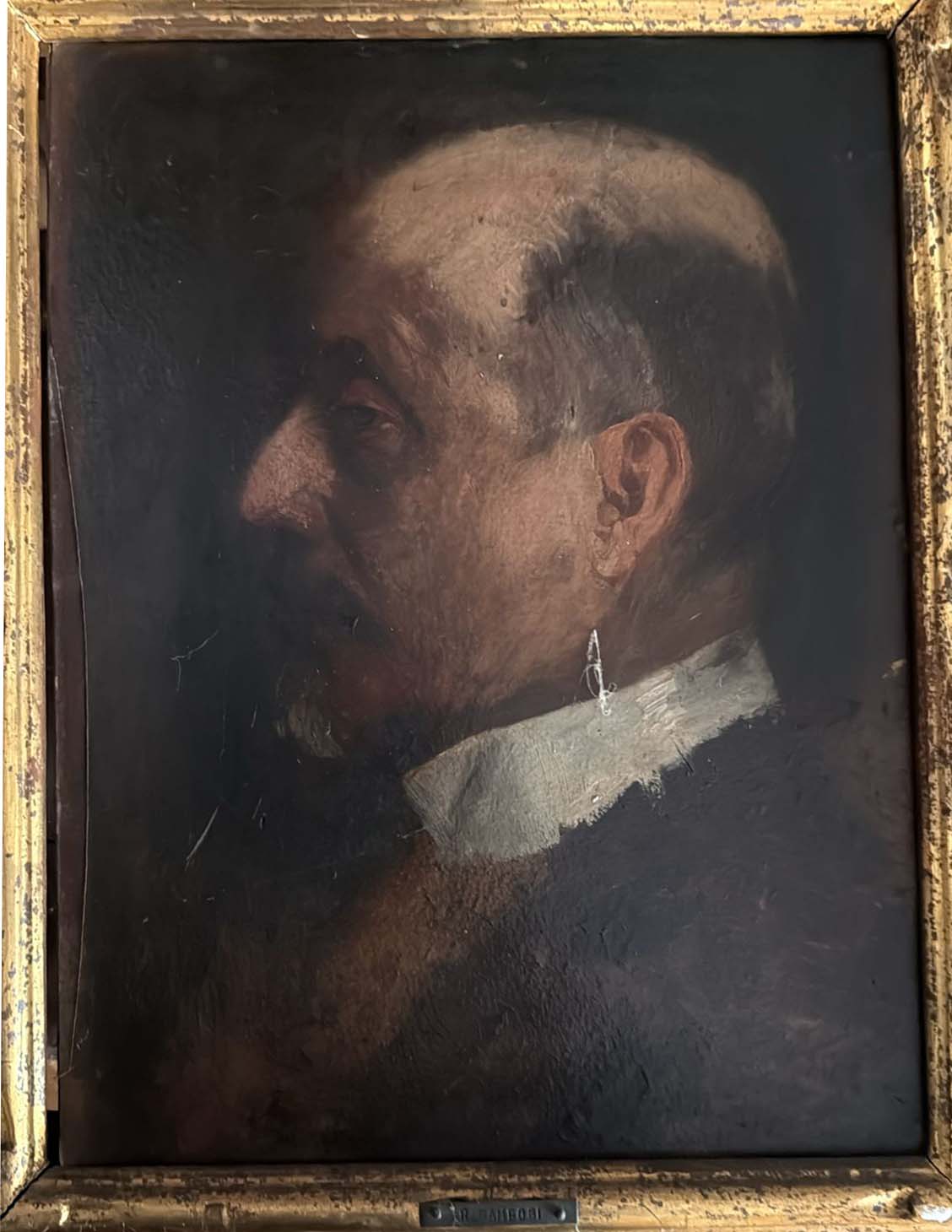 Ritratto a olio su tavola indicato a Raffaele Gambogi