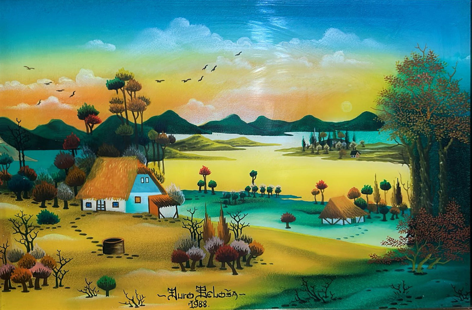 Auro Belosa - Sin título (Casa de tejado naranja, primavera)