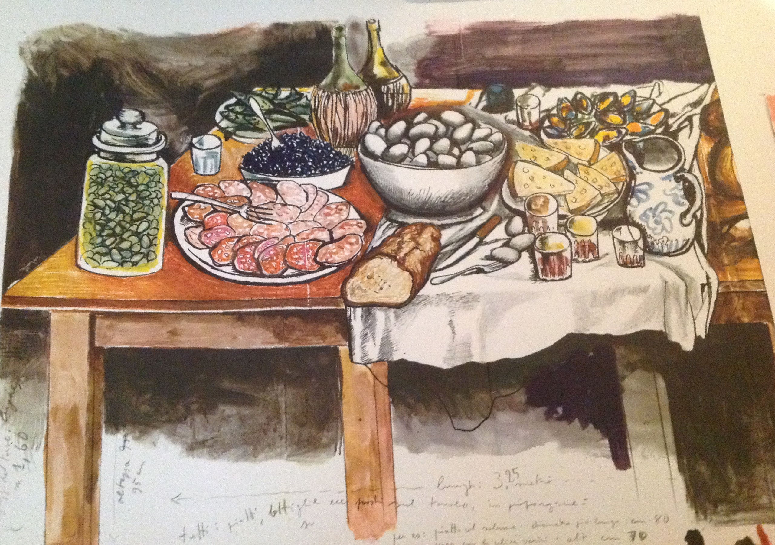 Renato Guttuso - El contrato de Edoardo De Filippo