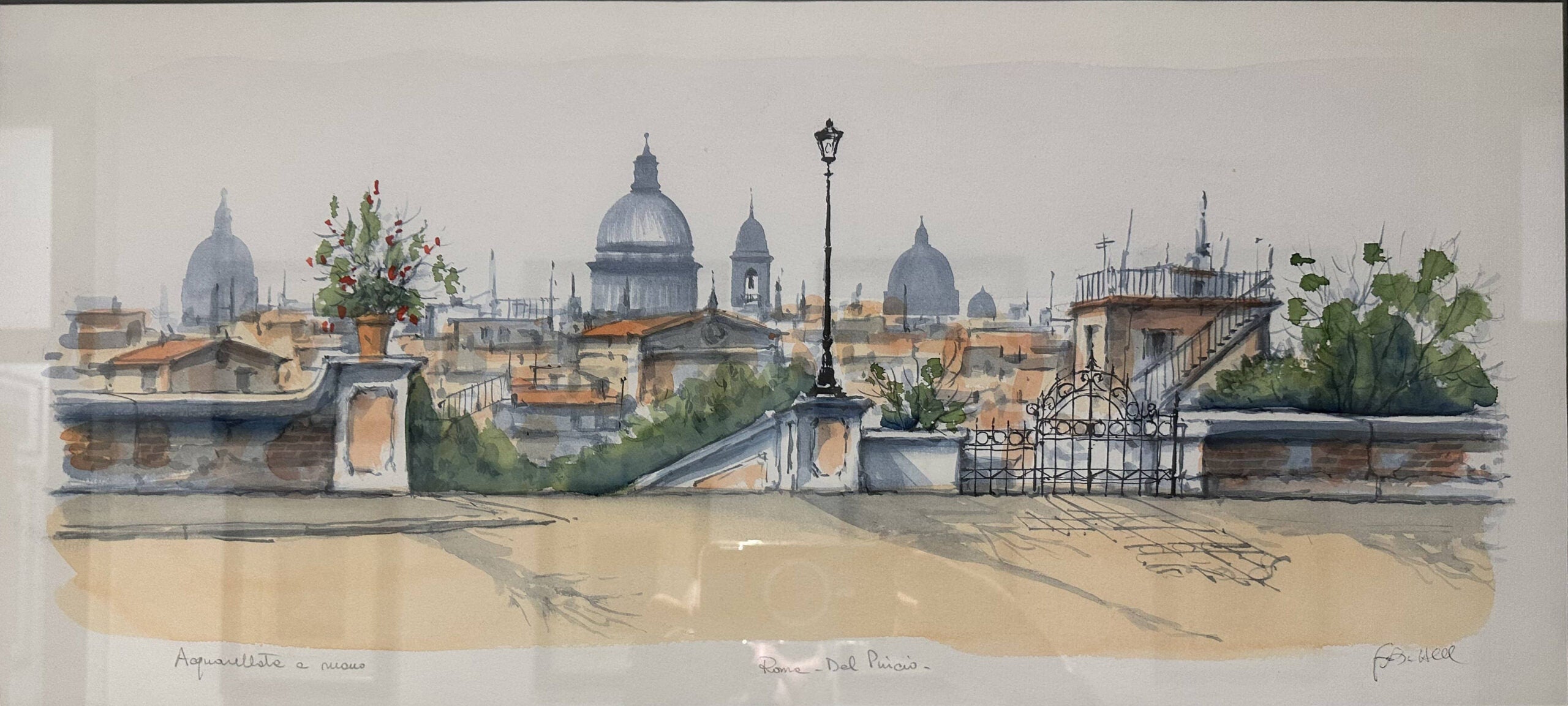 Fausto Battelli - Roma desde el Pincio