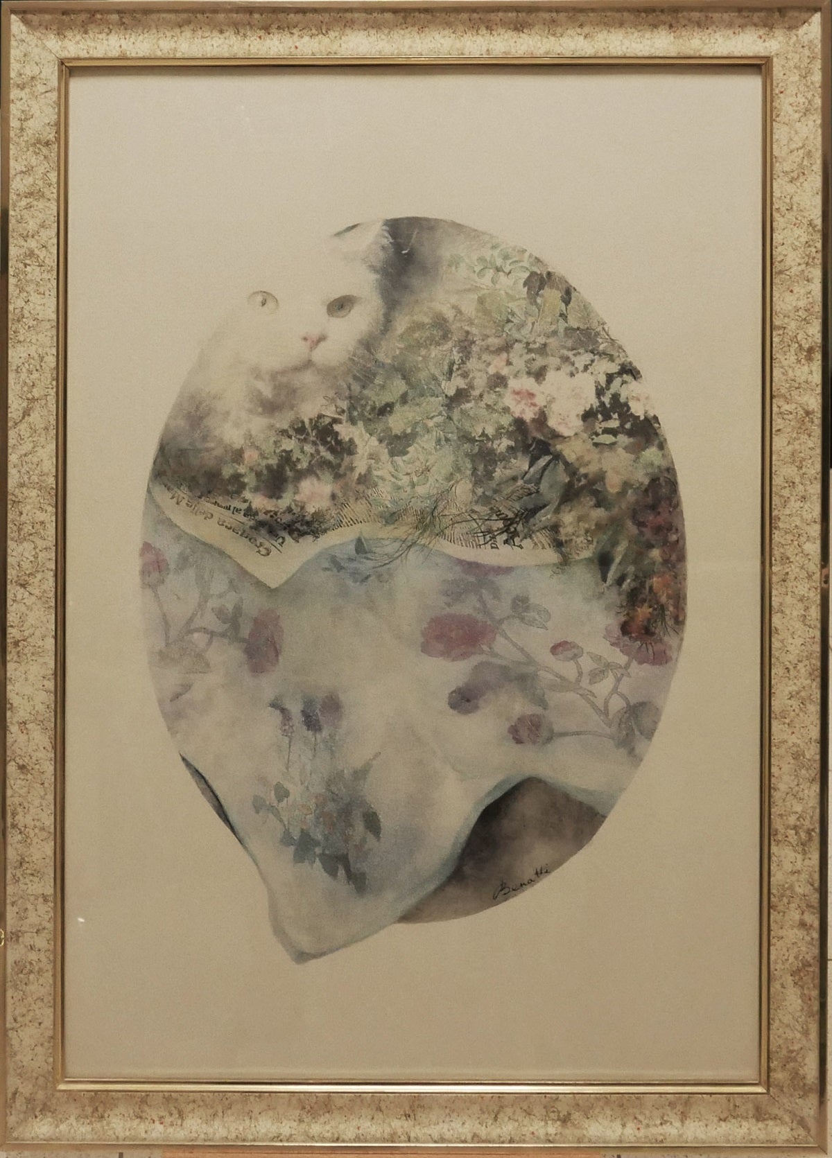 Bruno Benatti - Gato y flores