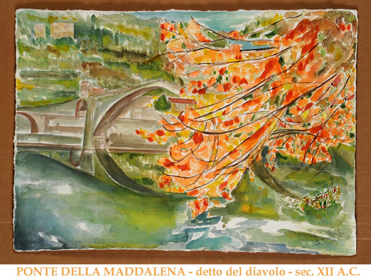 Mara Corfini - Borgo a Mozzano - Puente Maddalena, también conocido como el Puente del Diablo