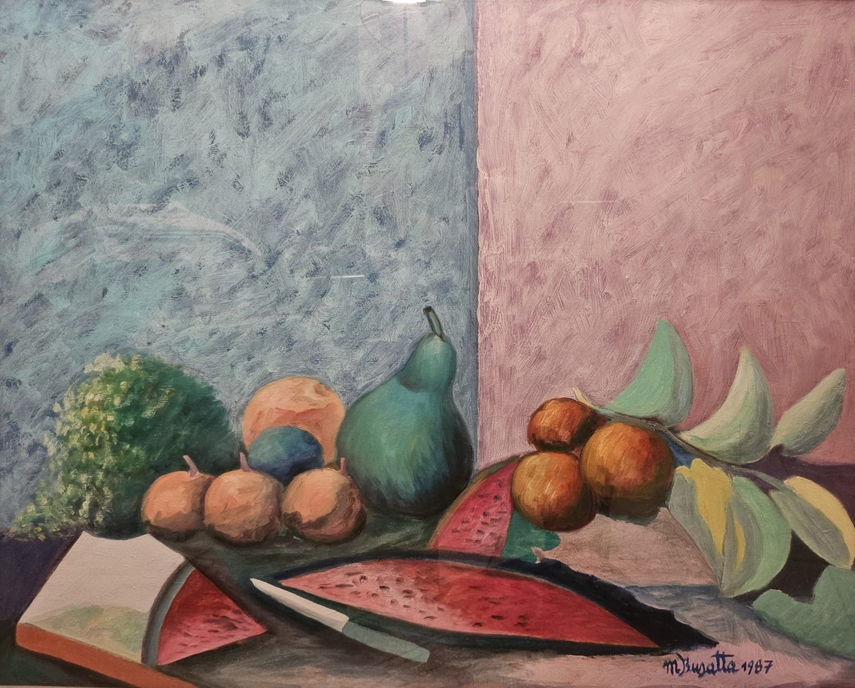 Mario Busatta - Still life, red melon