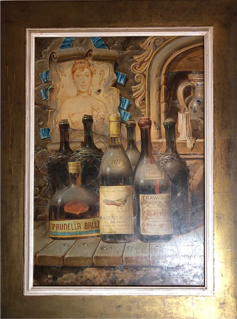 Vincenzo Buscicchio - Naturaleza muerta con botellas