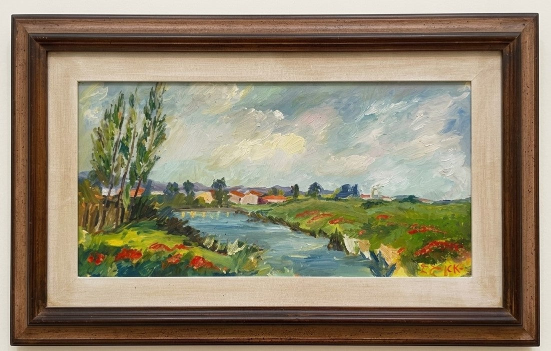 Marilli - Canale Fossi Livorno - Olio su tela