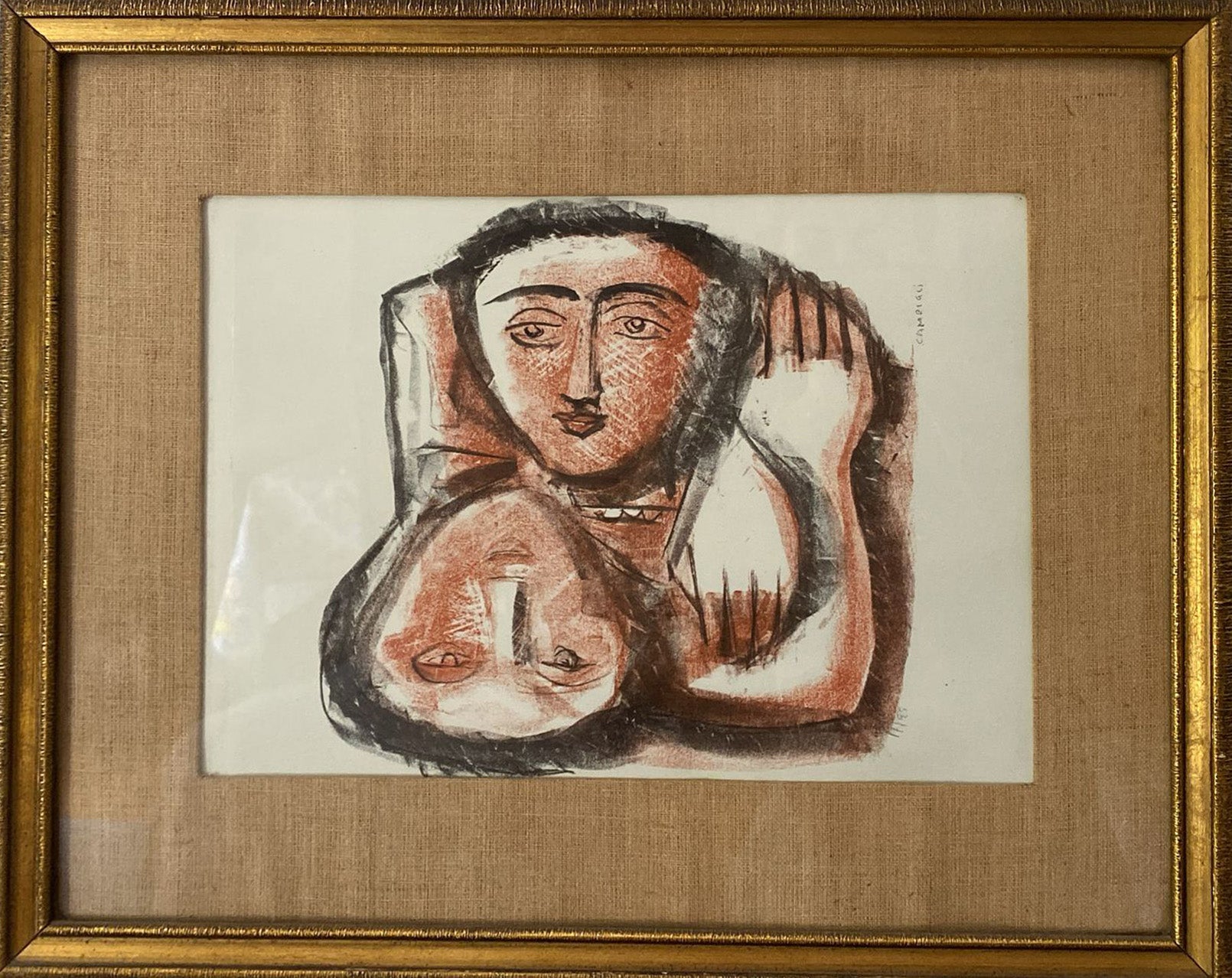 Massimo Campigli - Sin título (Abrazo)