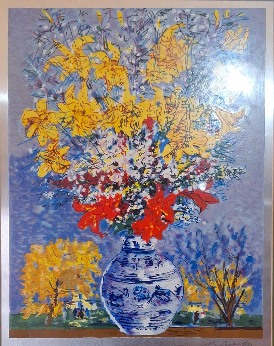 Michele Cascella - Jarrón de flores