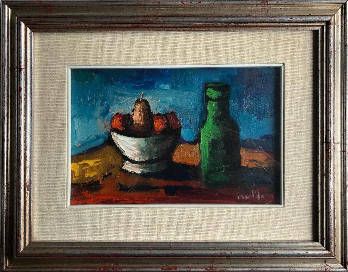 A. Cavaldoro - Frutero y botella