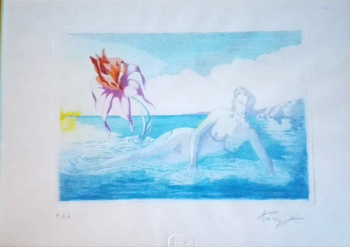 JOSE' VAN ROY DALI - NUDO IN SPIAGGIA