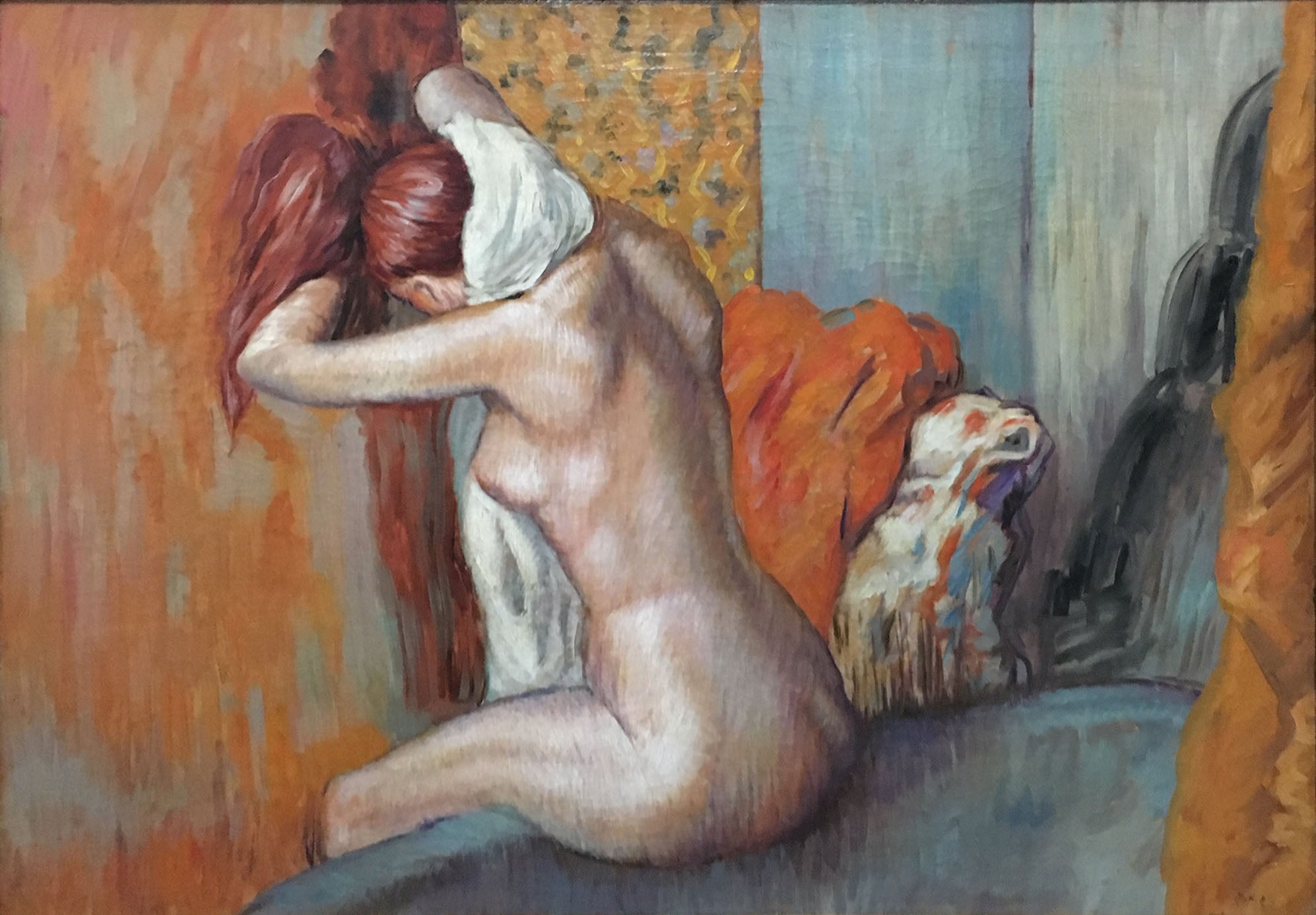 Alessandro Maffei - Woman Drying Her Neck "Homage to Degas"