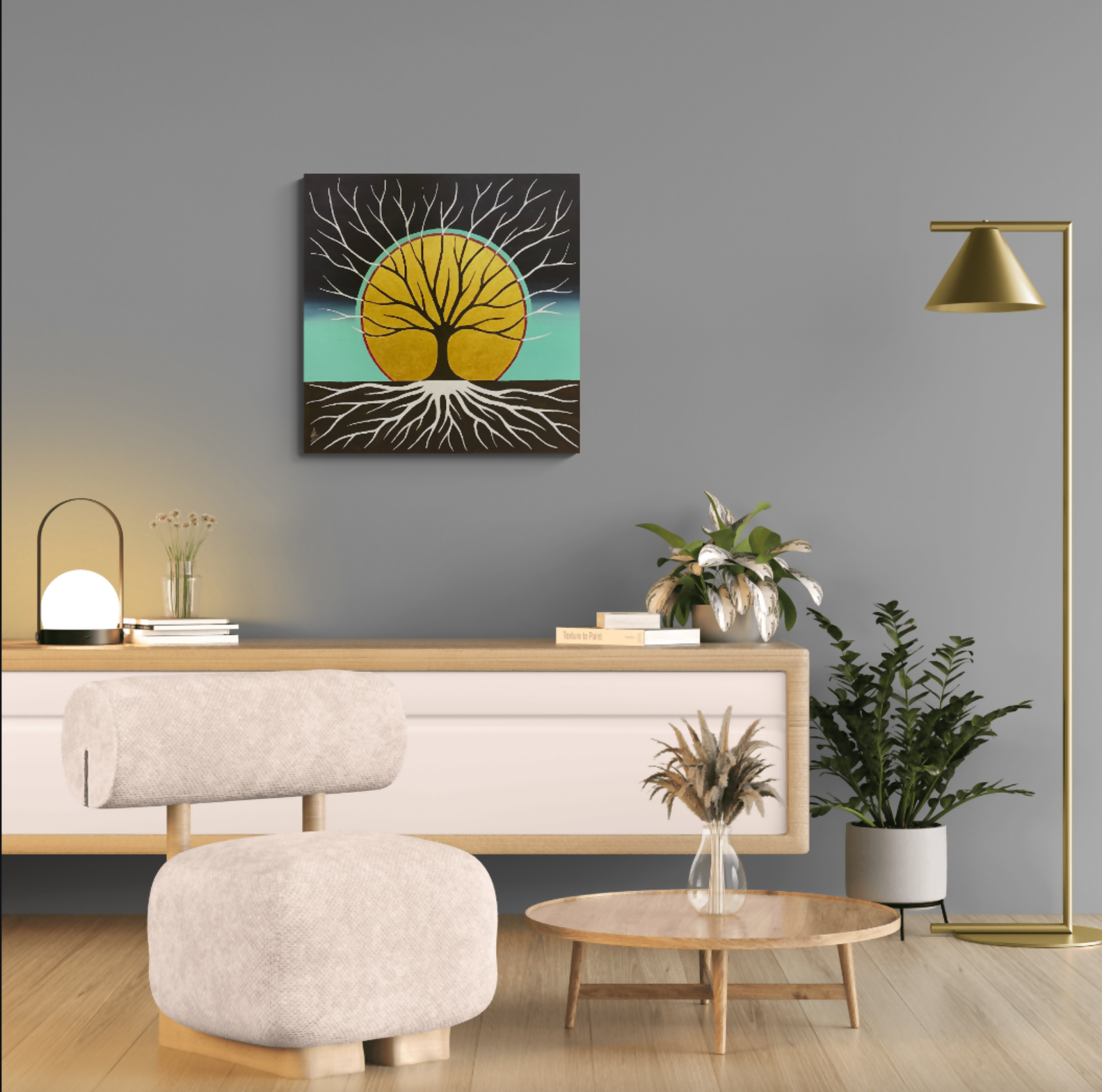 Tree of Life – Pittura a pennello su tela – Anette Zeltner