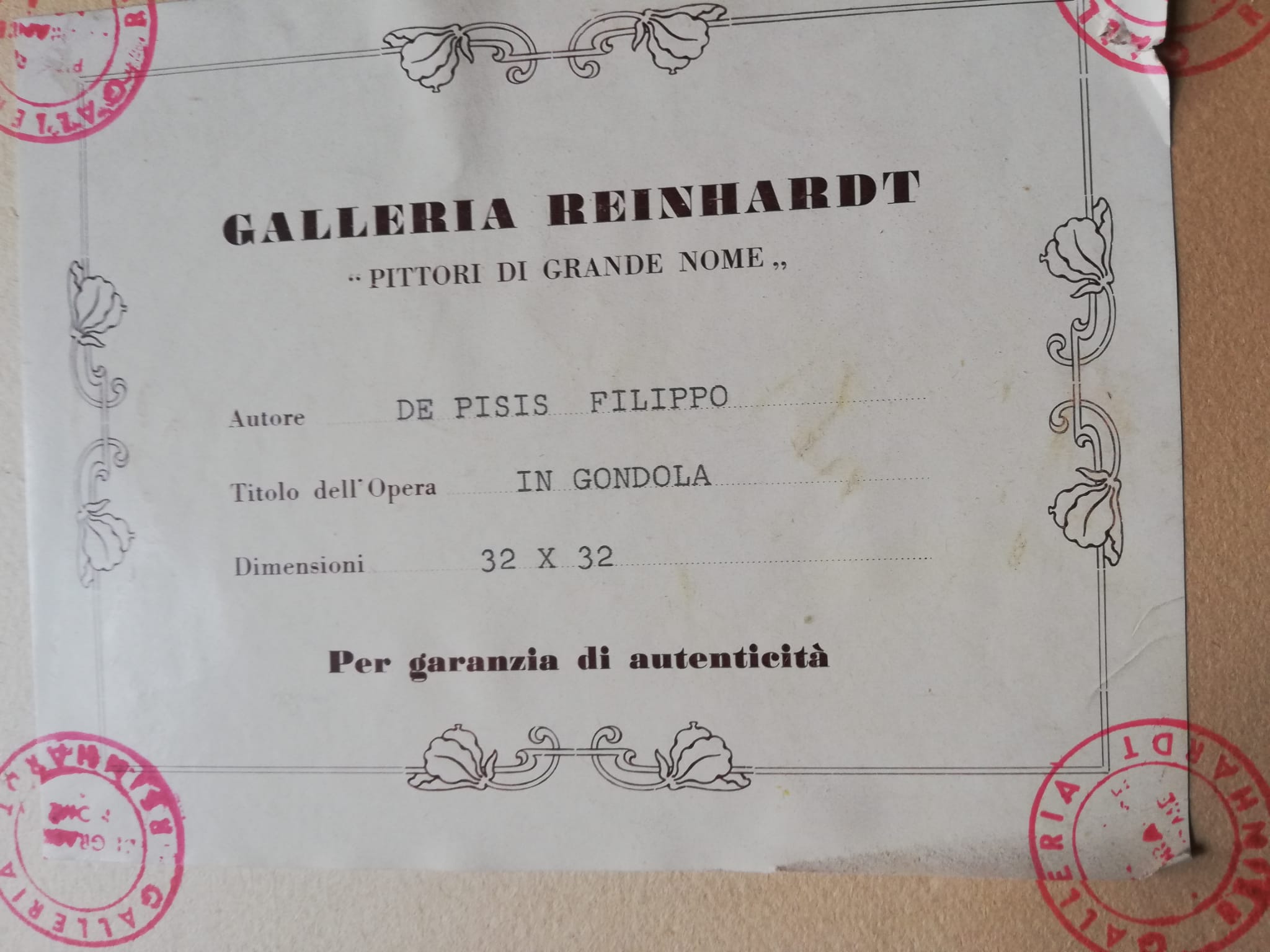 Attribuito a Filippo De Pisis - In gondola