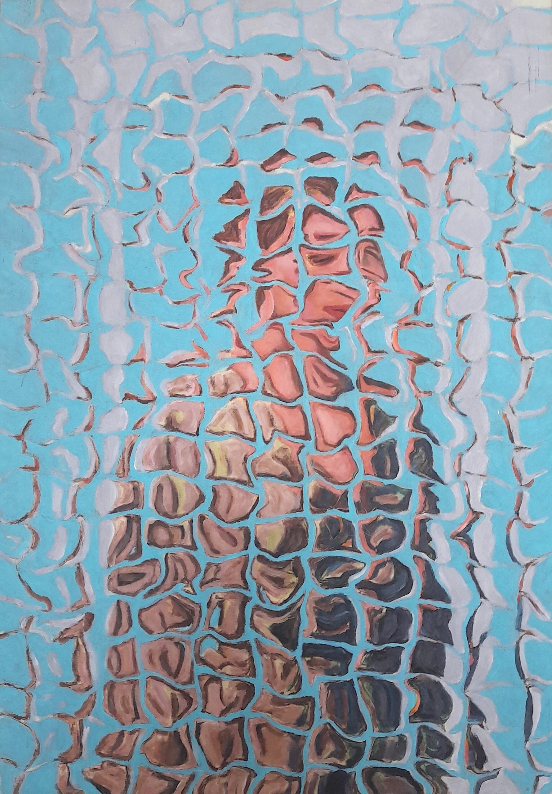 Paolo Avanzi - Donna su campo celeste