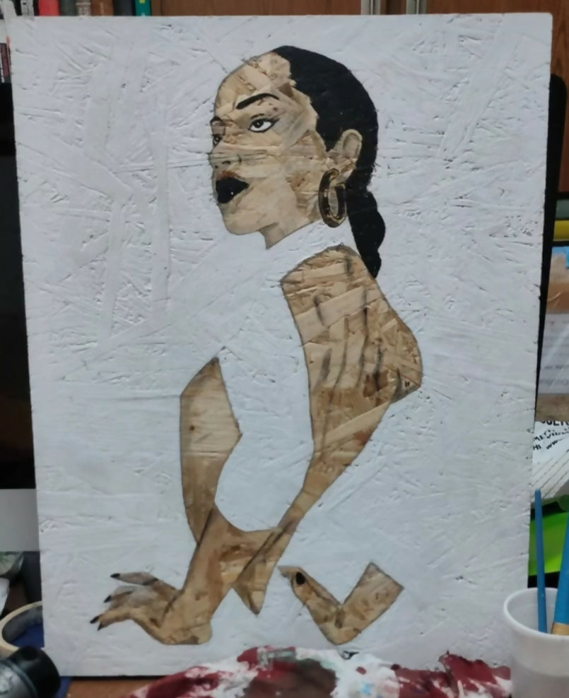 Sade, acrilico su legno di Lorenzo Ragno Celli