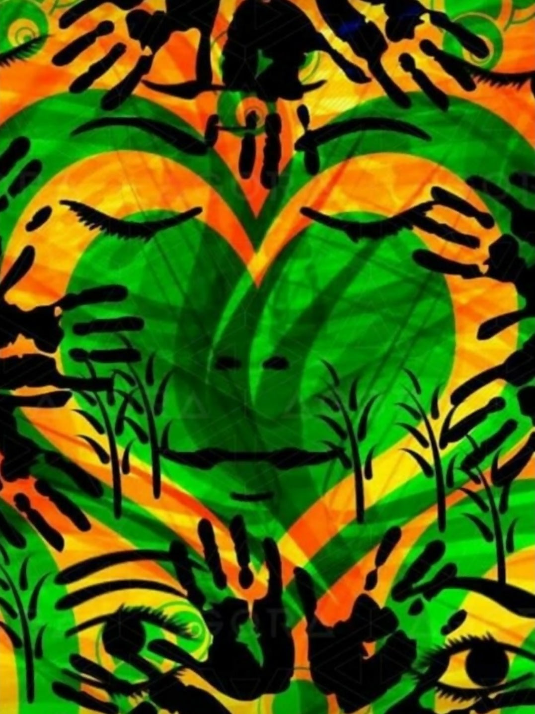 Energie e colori della natura, stampa digitale su tela di Katia Addamo