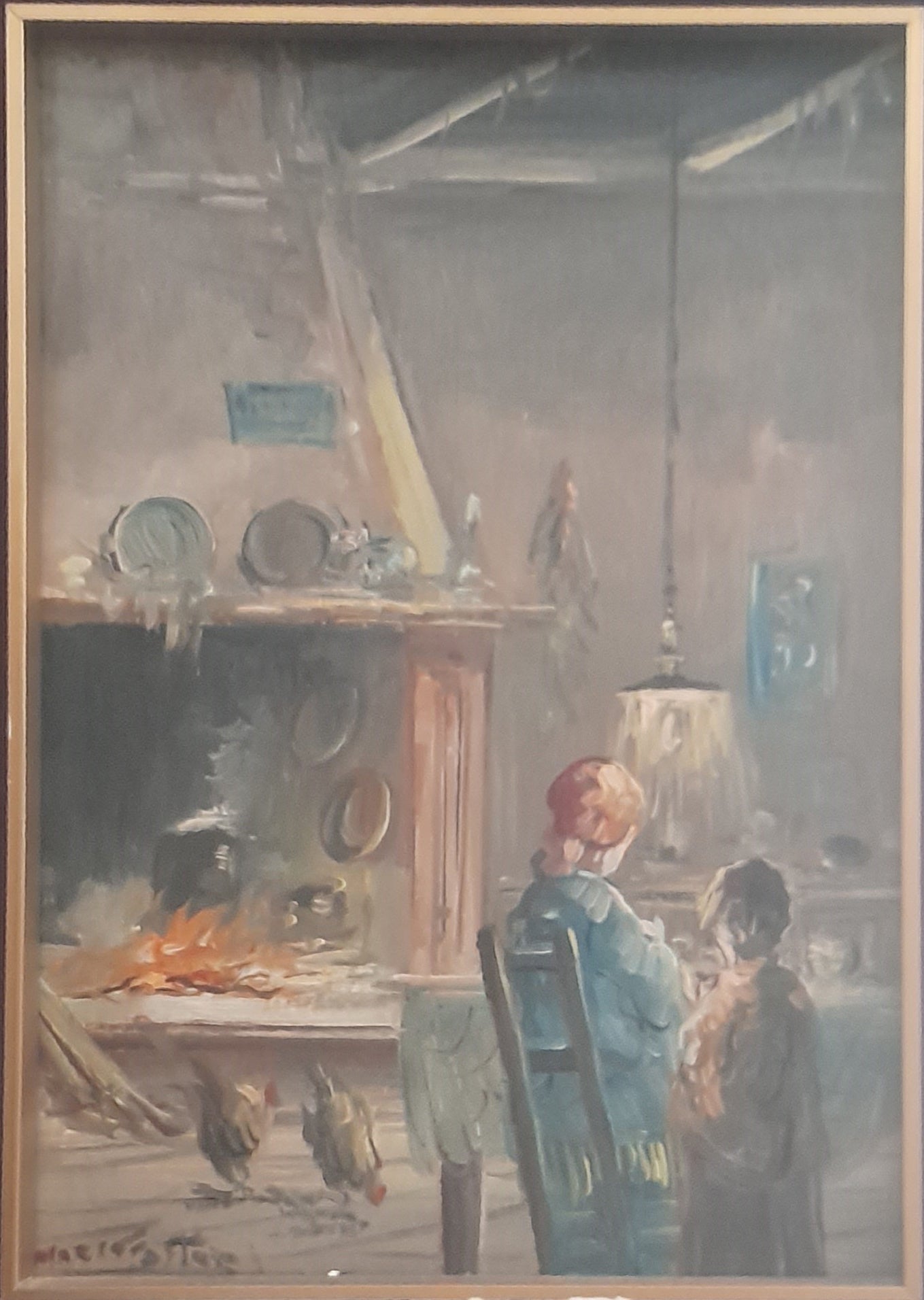 Mario Fattori - Interior de la cocina