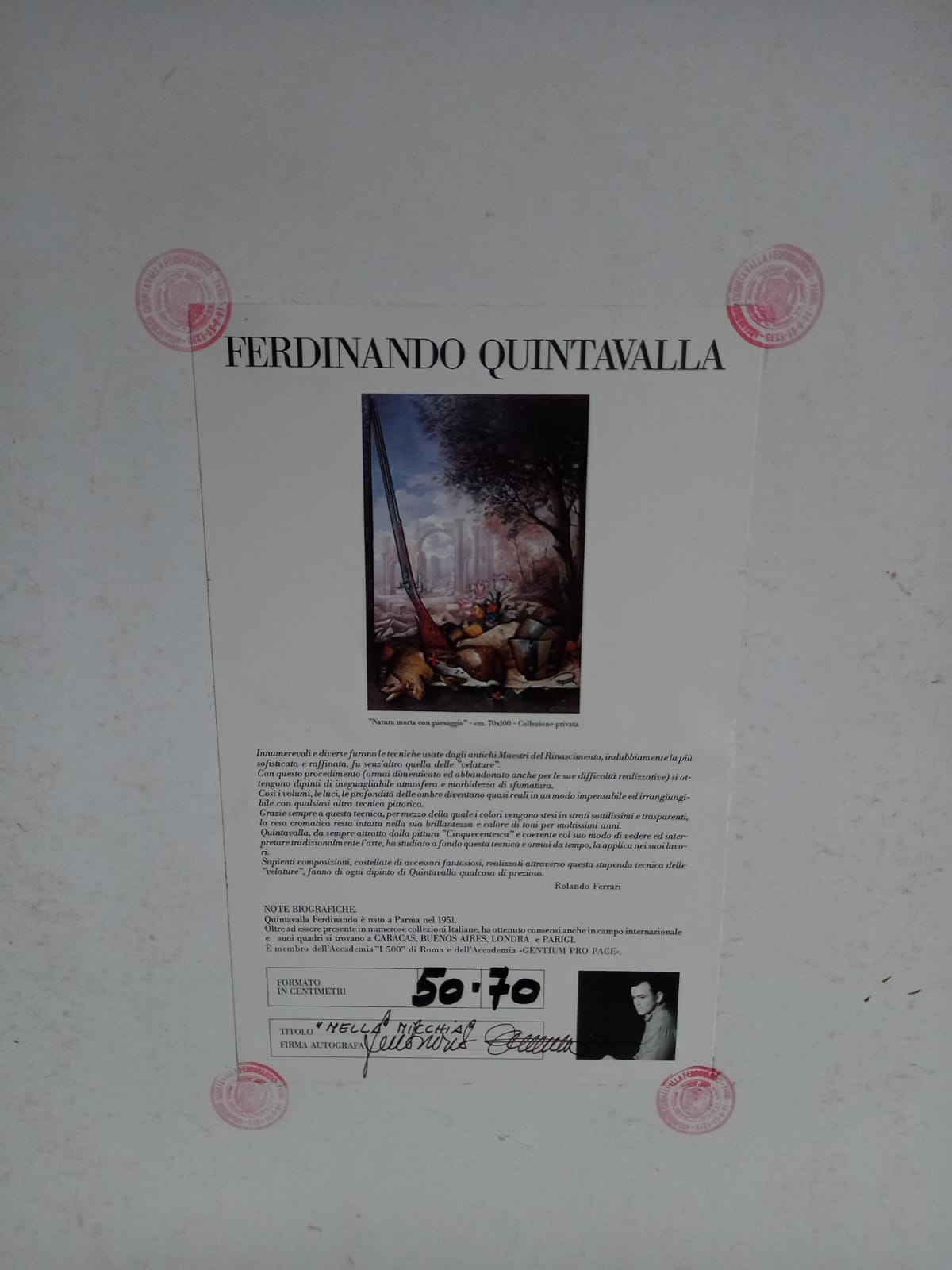 Ferdinando Quintavalla - En el Nicho