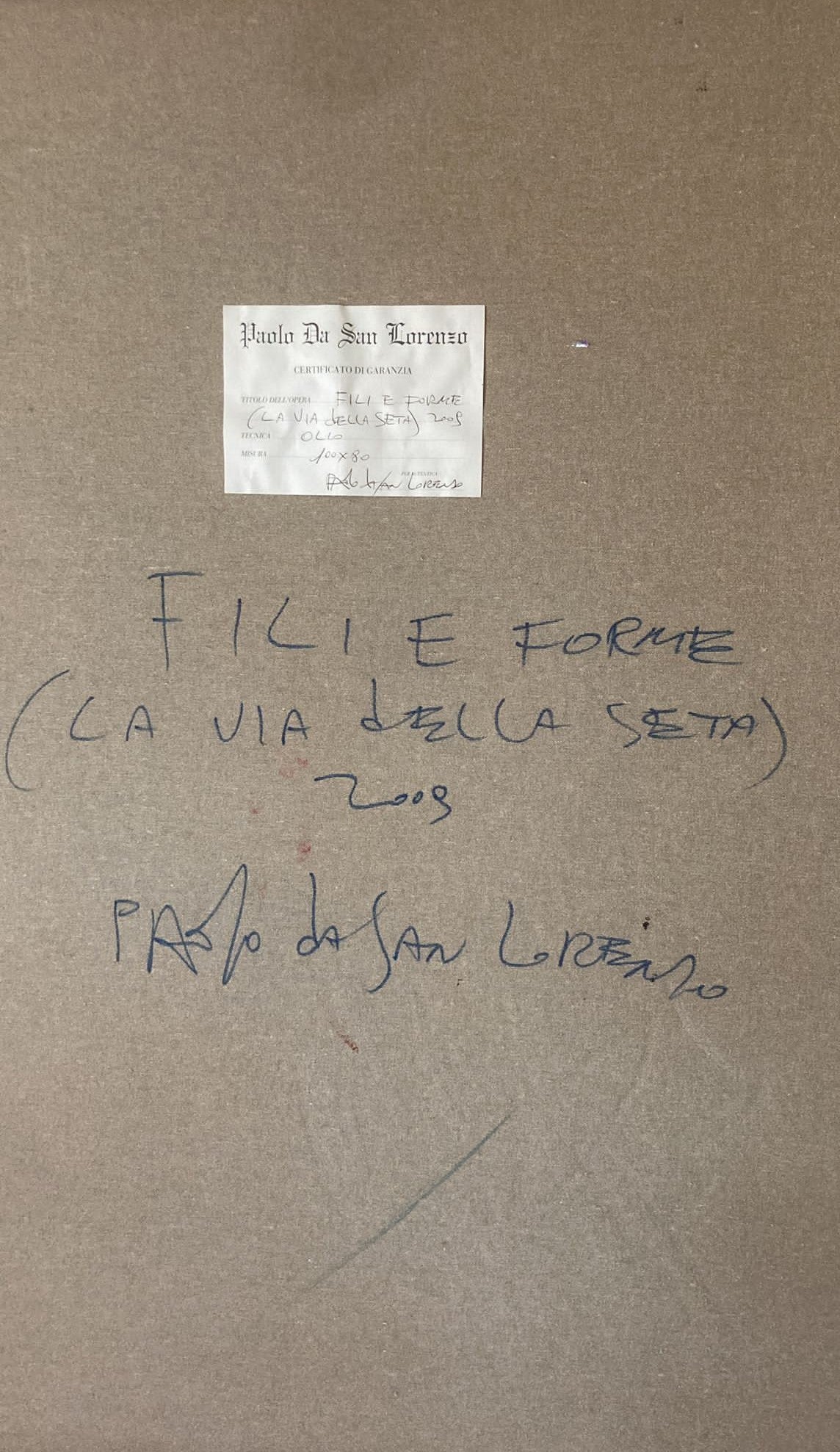 PAOLO DA SAN LORENZO - FILI E FORME (LA VIA DELLA SETA)