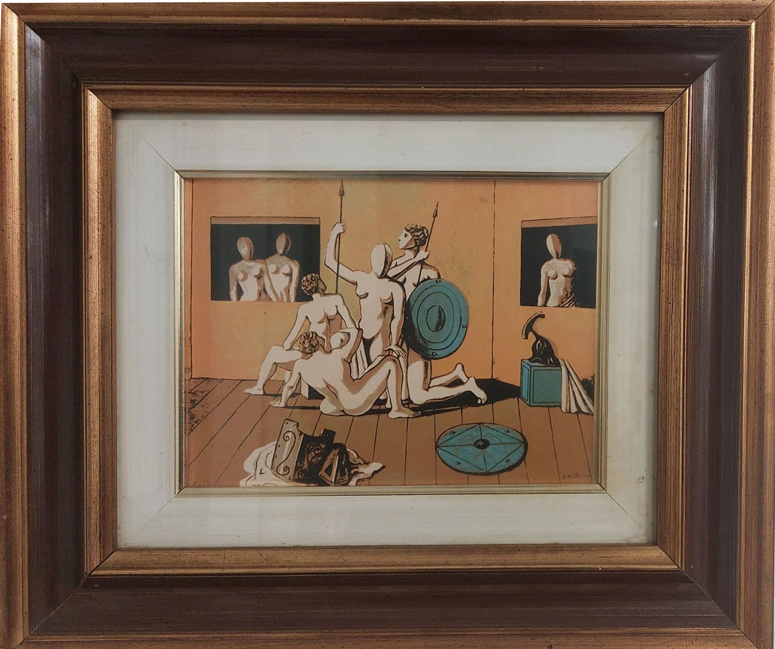Giorgio De Chirico (d'aprés) - L'école des amazones