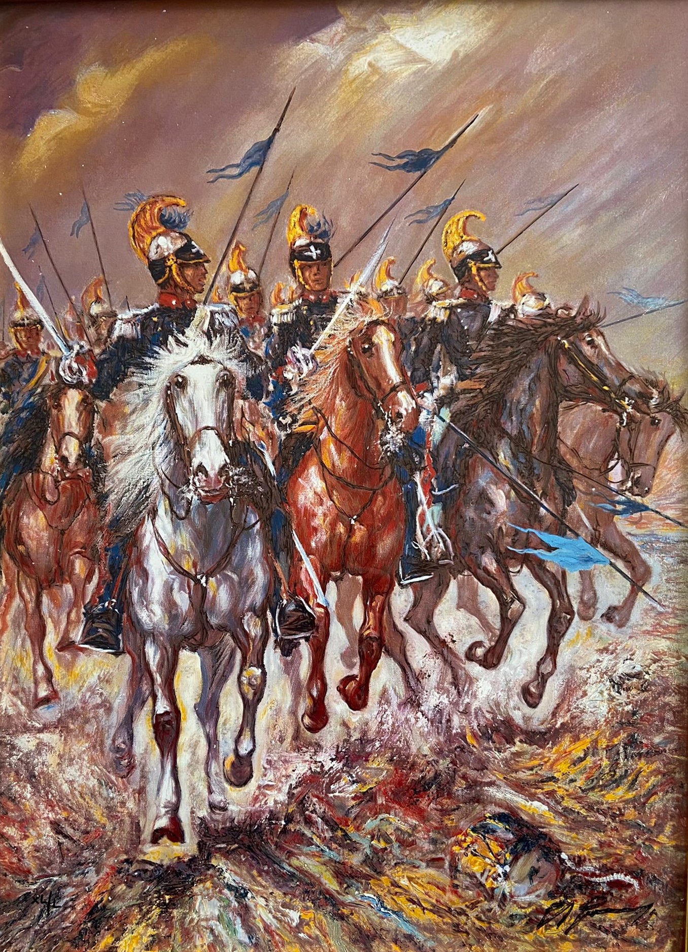 Giovan Francesco Gonzaga - La Caballería Nizza en Goito