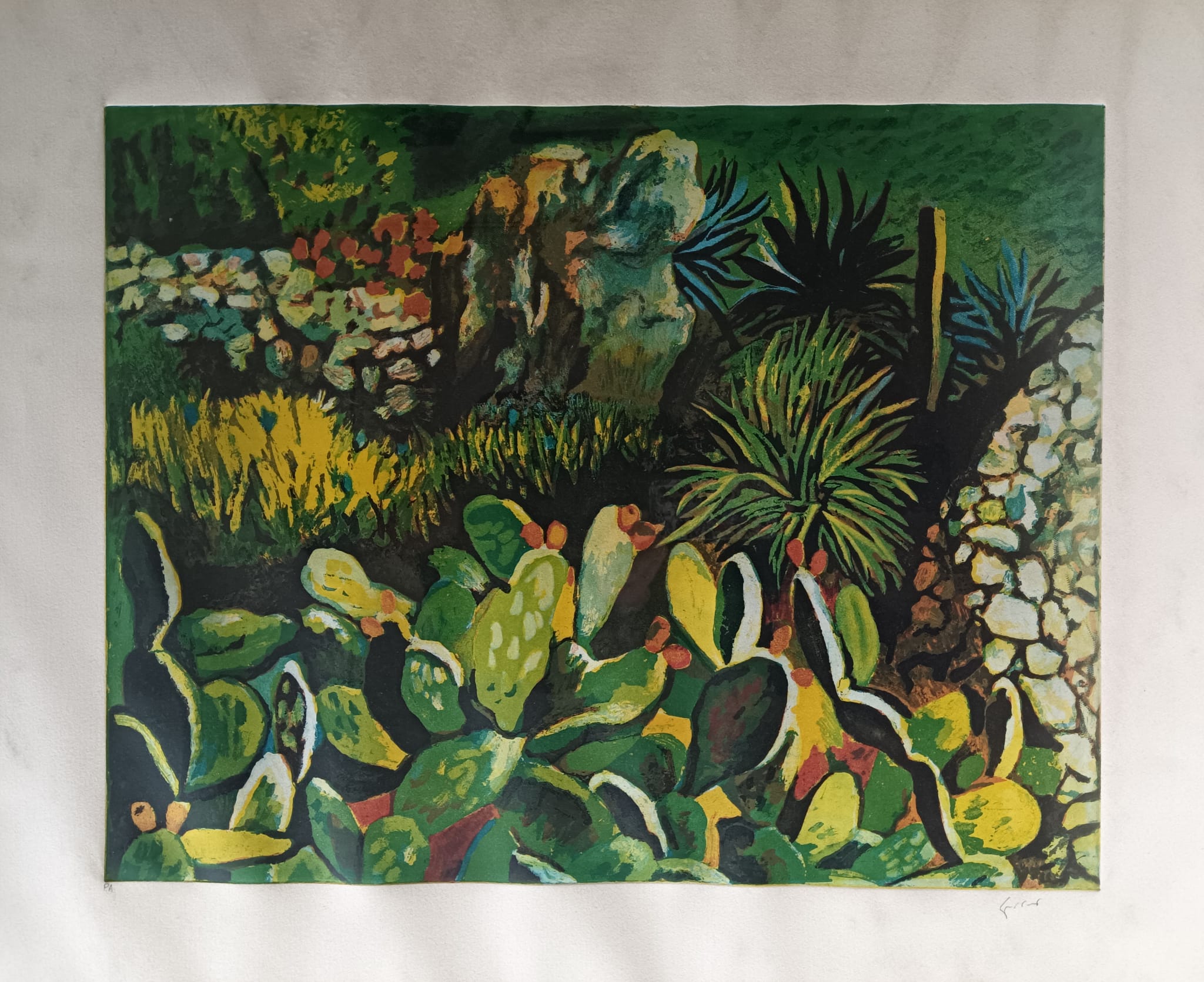 Renato Guttuso - Paisaje siciliano (Tunas)